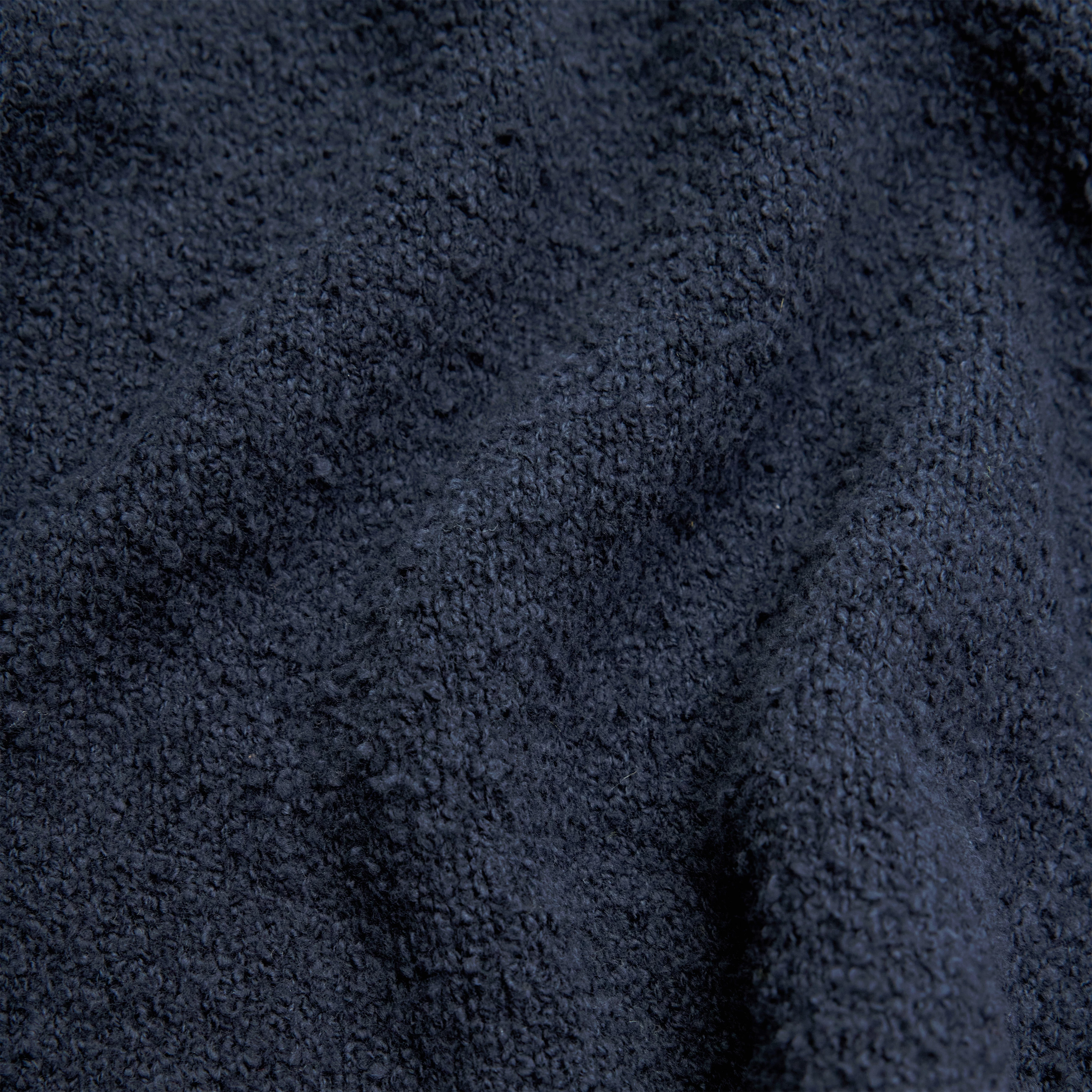 LEANDO - Round-neck jumper in bouclé look - men - blue - Materialbild (B2C)