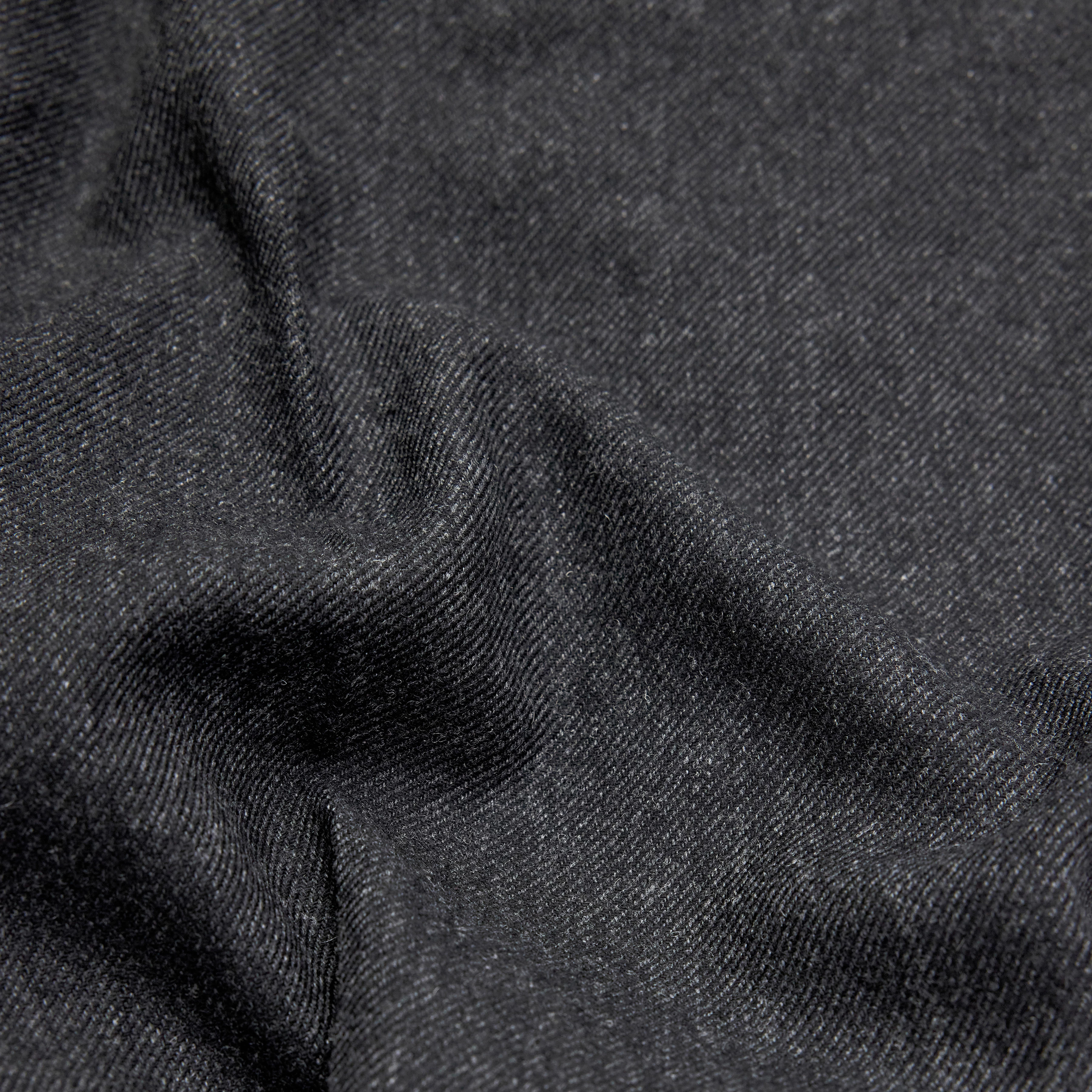 CHASY - Casual Hose mit Bundfalte in softem Woll-Flanell - Herren - grau - Materialbild (B2C)