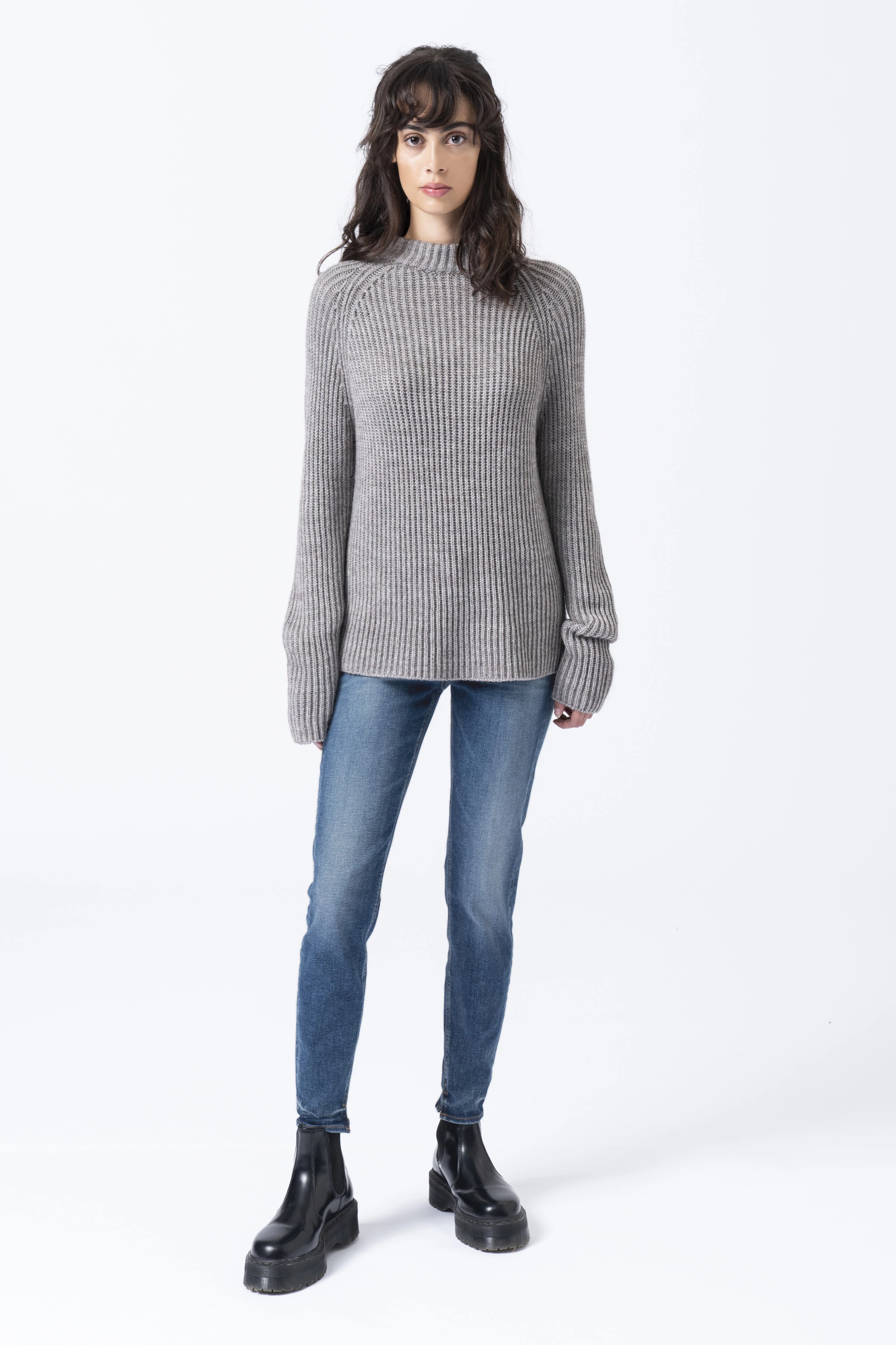 NEED - low-waist skinny denim - Damen - blau - Ganzkörper-Frontansicht