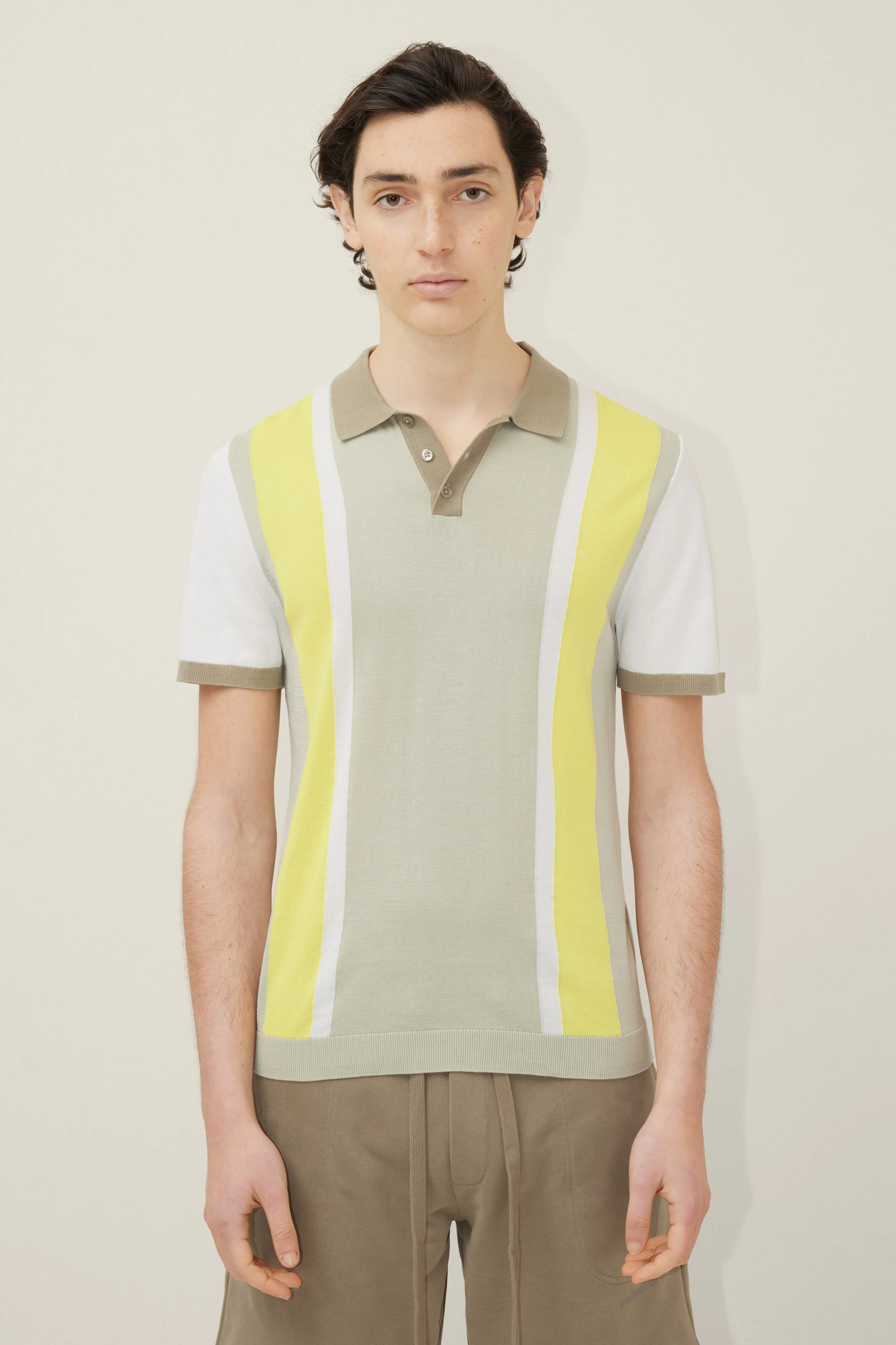 TRITON - Jacquard polo - men - green - Frontansicht