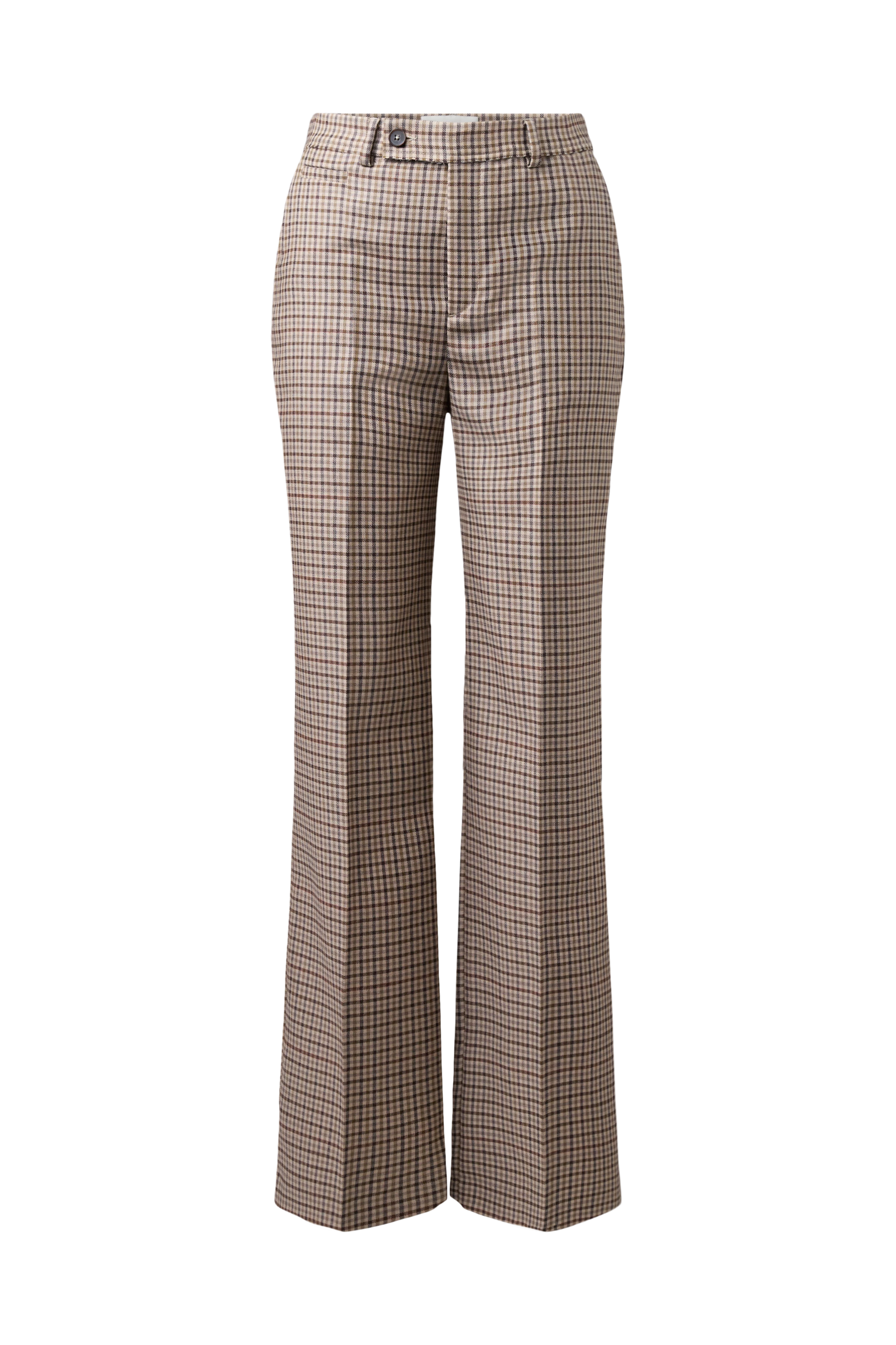 BEADLE_1 - Regular fit pure wool trousers - women - beige - Freisteller Frontansicht