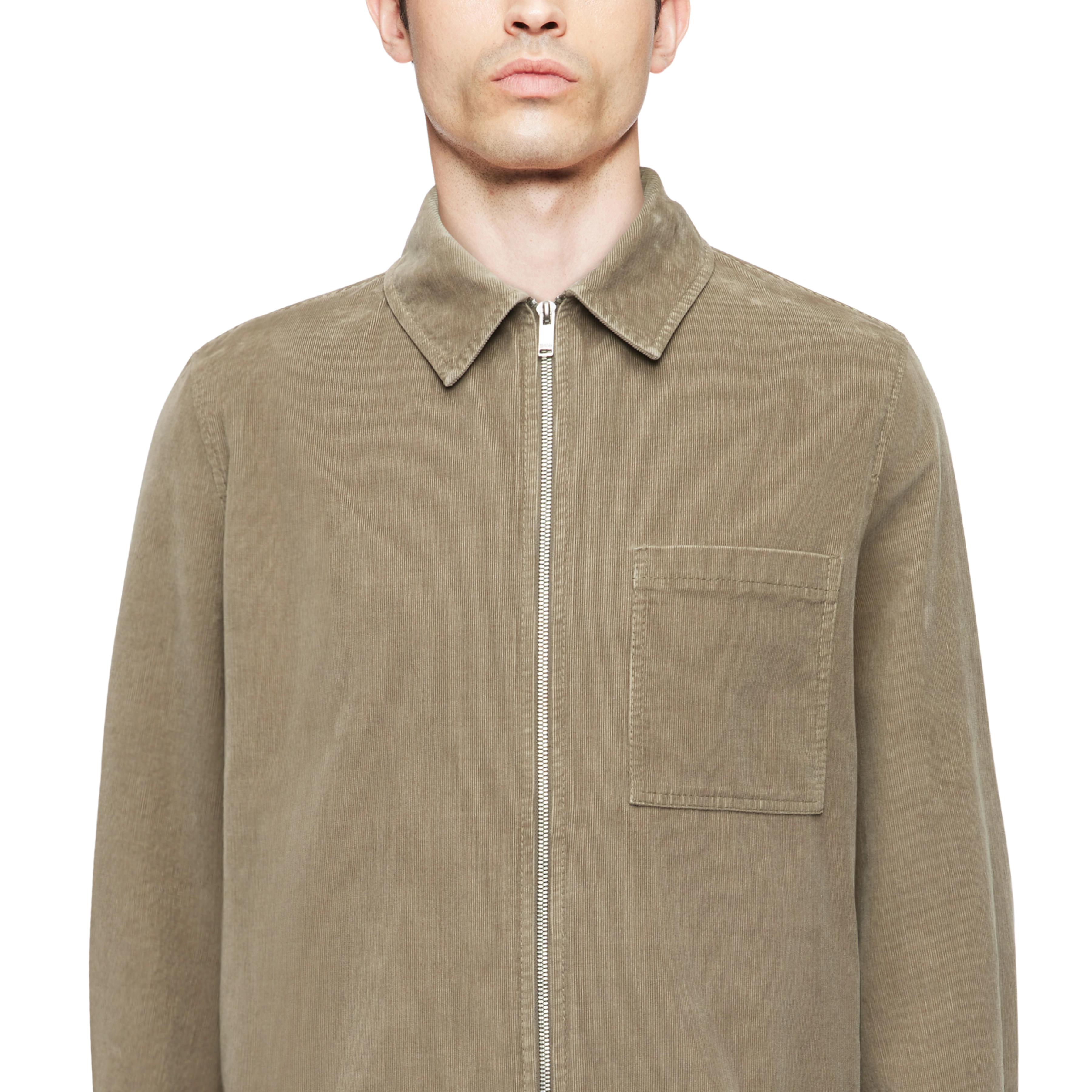 JERSON - Jacket in corduroy - men - brown - Detailansicht am Model