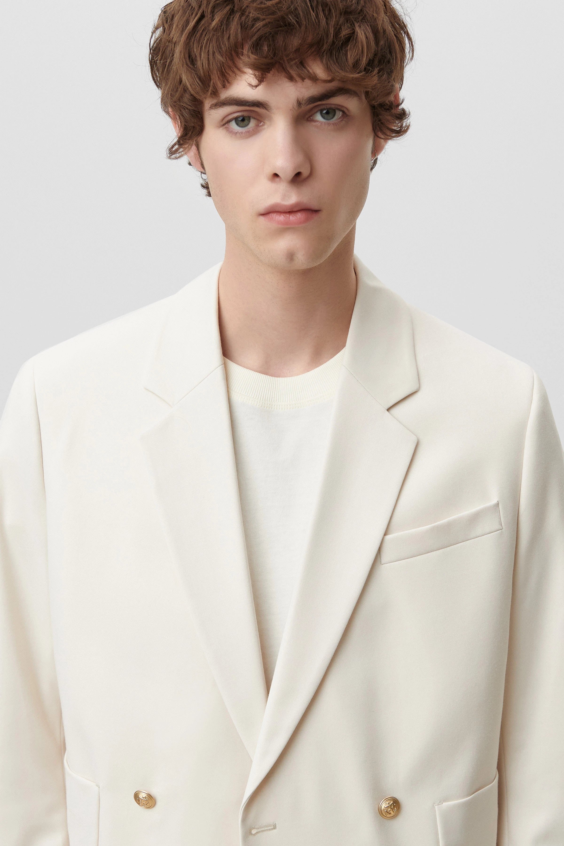 EKBY - Flanell Doppelreiher - Herren - off white - Seitenansicht