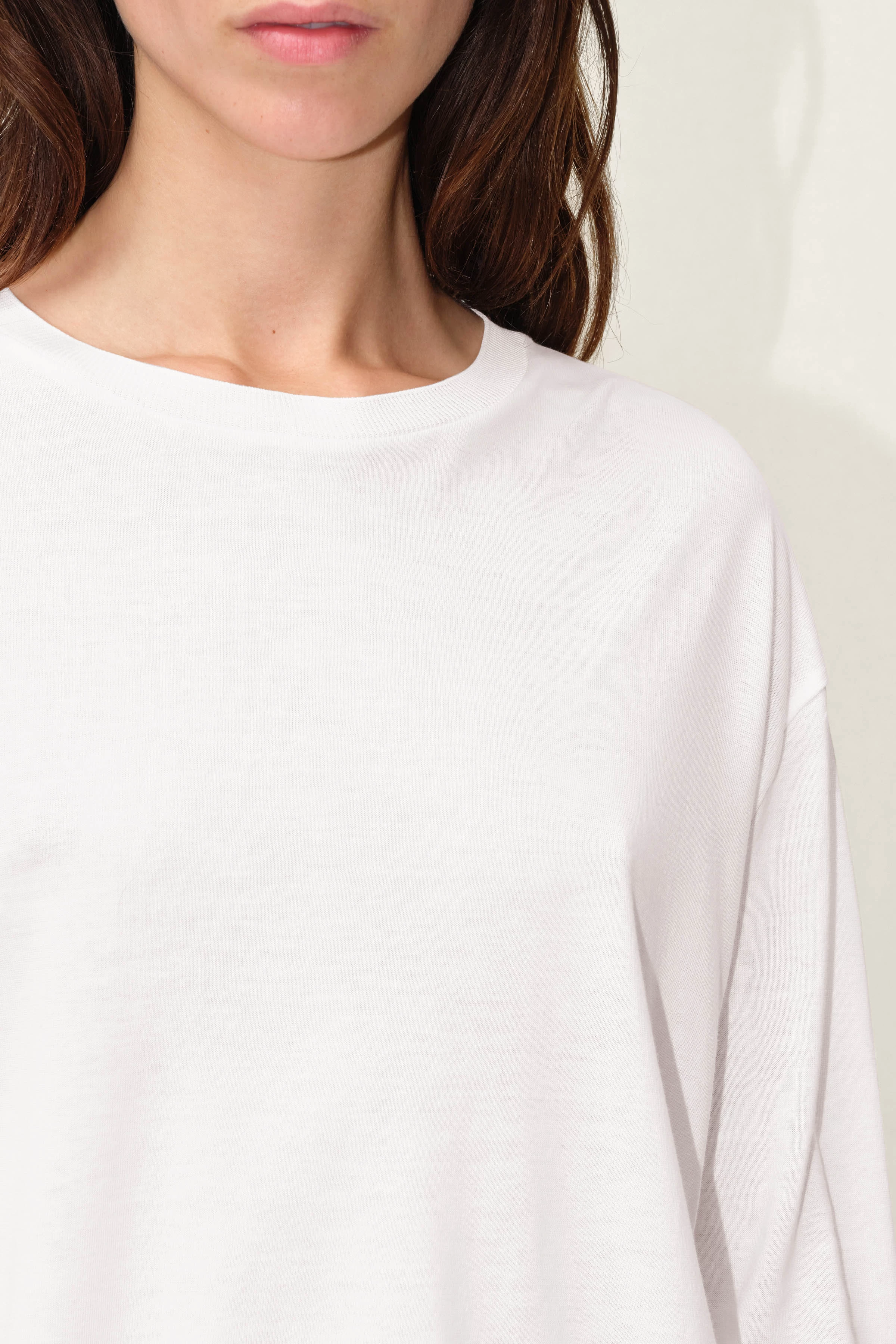 ILMARA - Longsleeve with round neck - women - off white - Seitenansicht