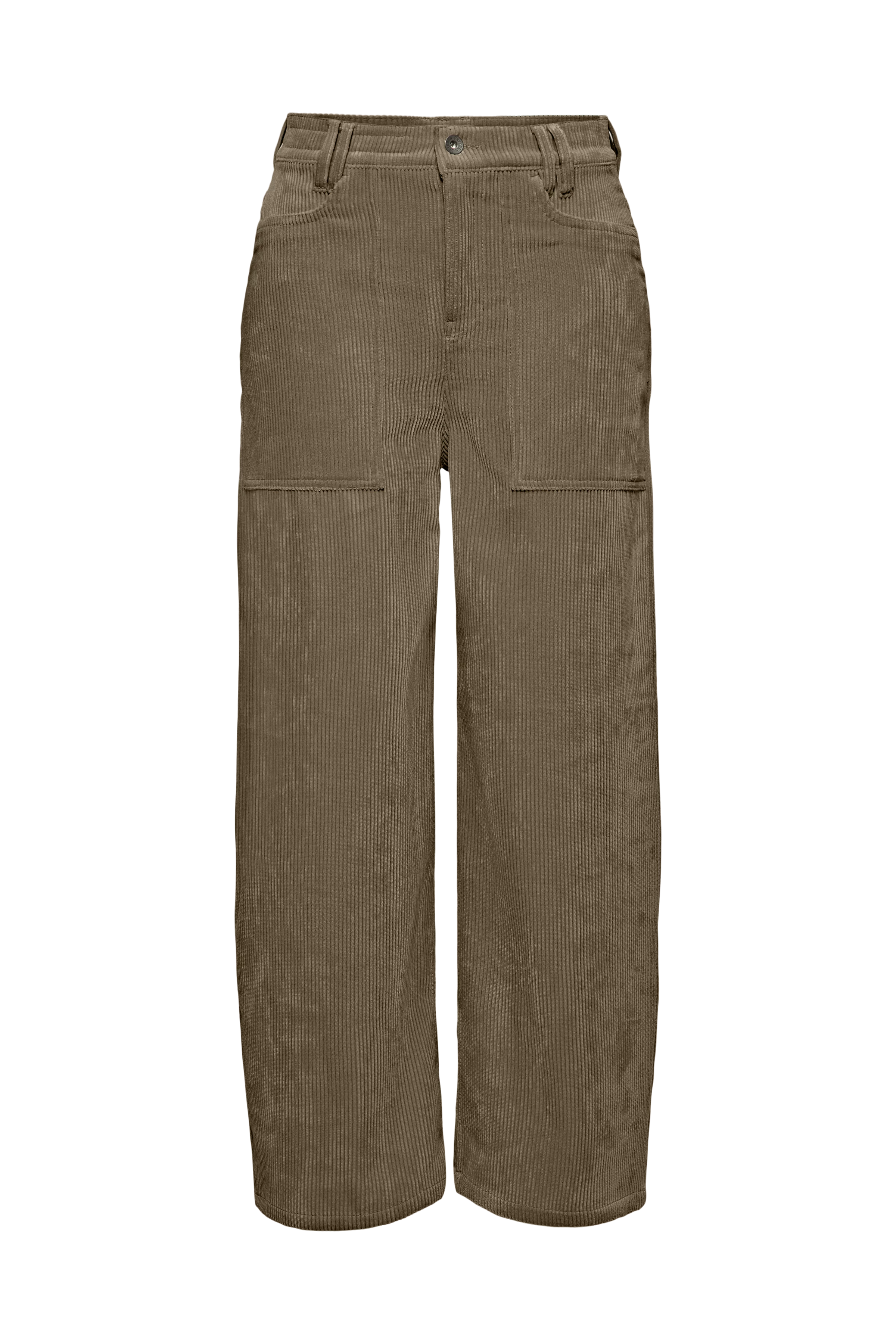 DERIVE - Mid-waist jeans i fløjl - women - grøn - Freisteller Frontansicht
