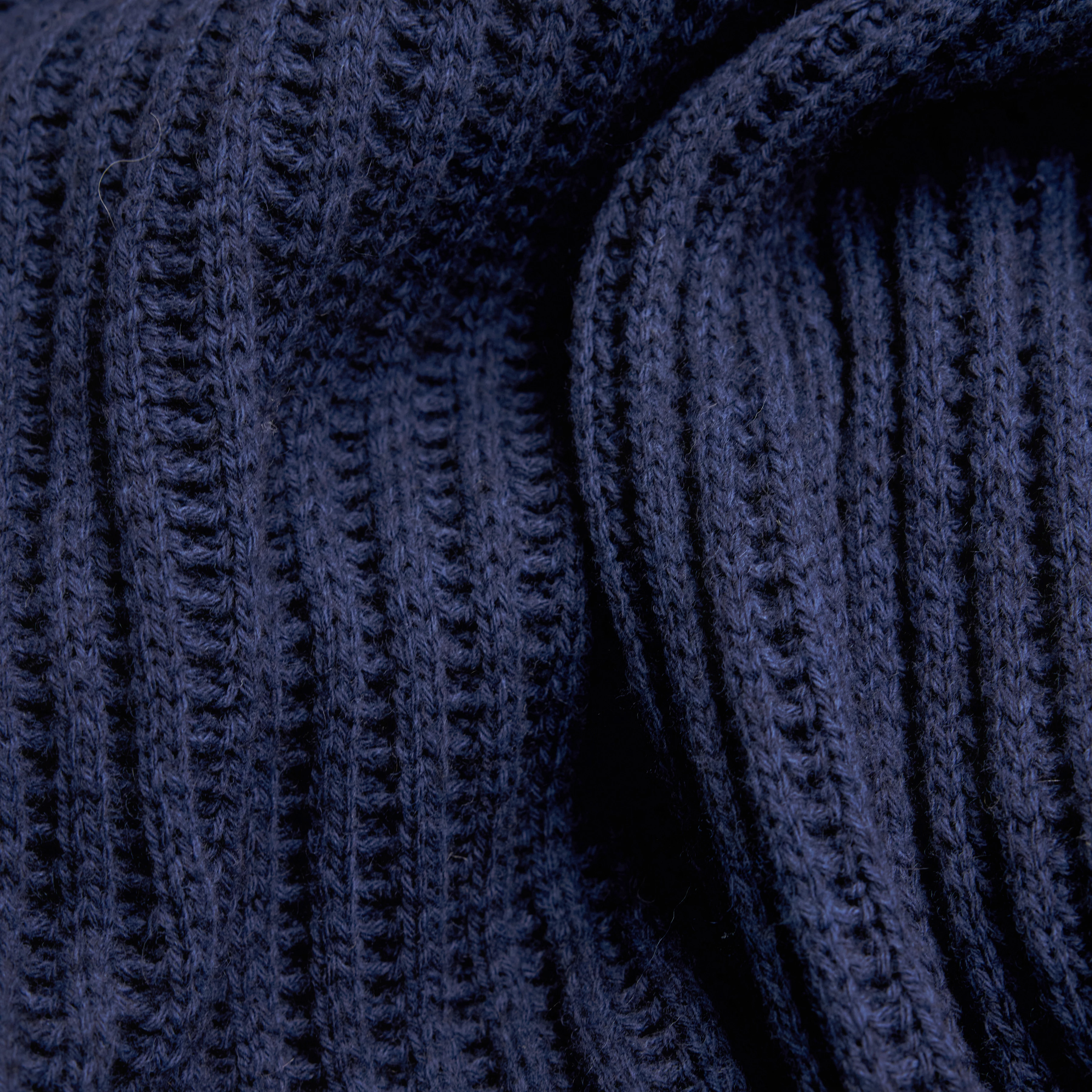 VARISA - Turtleneck jumper in wool and alpaca blend - women - blue - Materialbild (B2C)