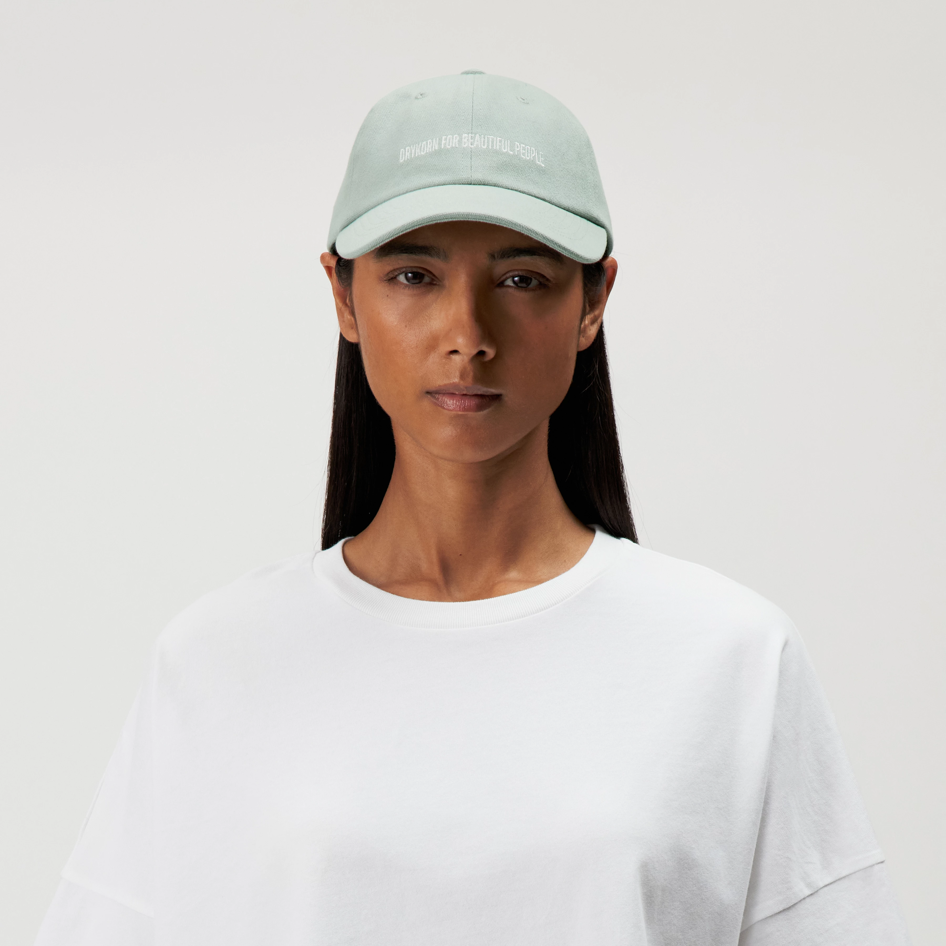 JESPER - Pet in katoen - unisex - groen - Frontansicht
