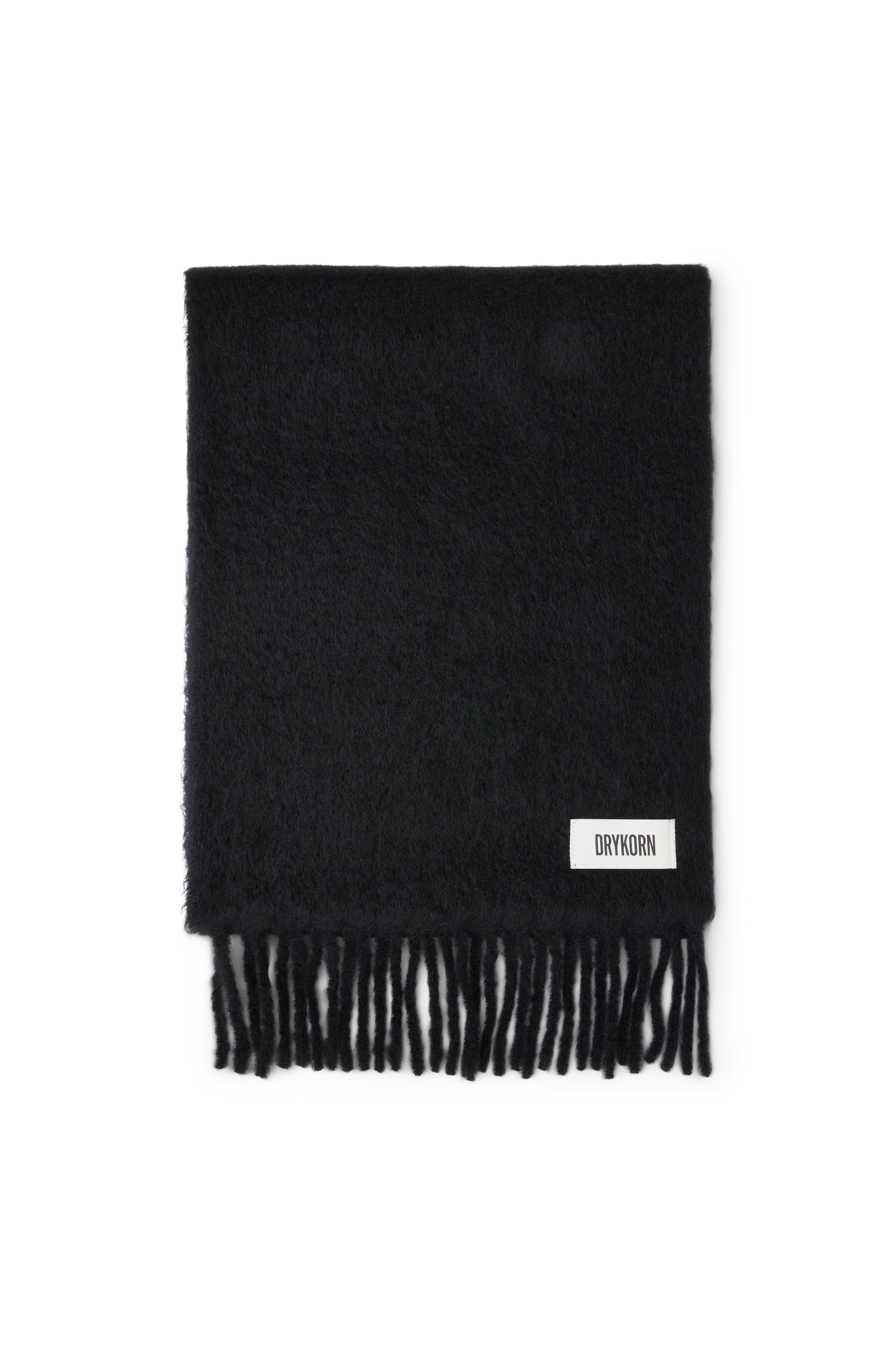 KASAY_2 - Scarf in fluffy alpaca blend - unisex - Natural Aluminium - Freisteller Frontansicht