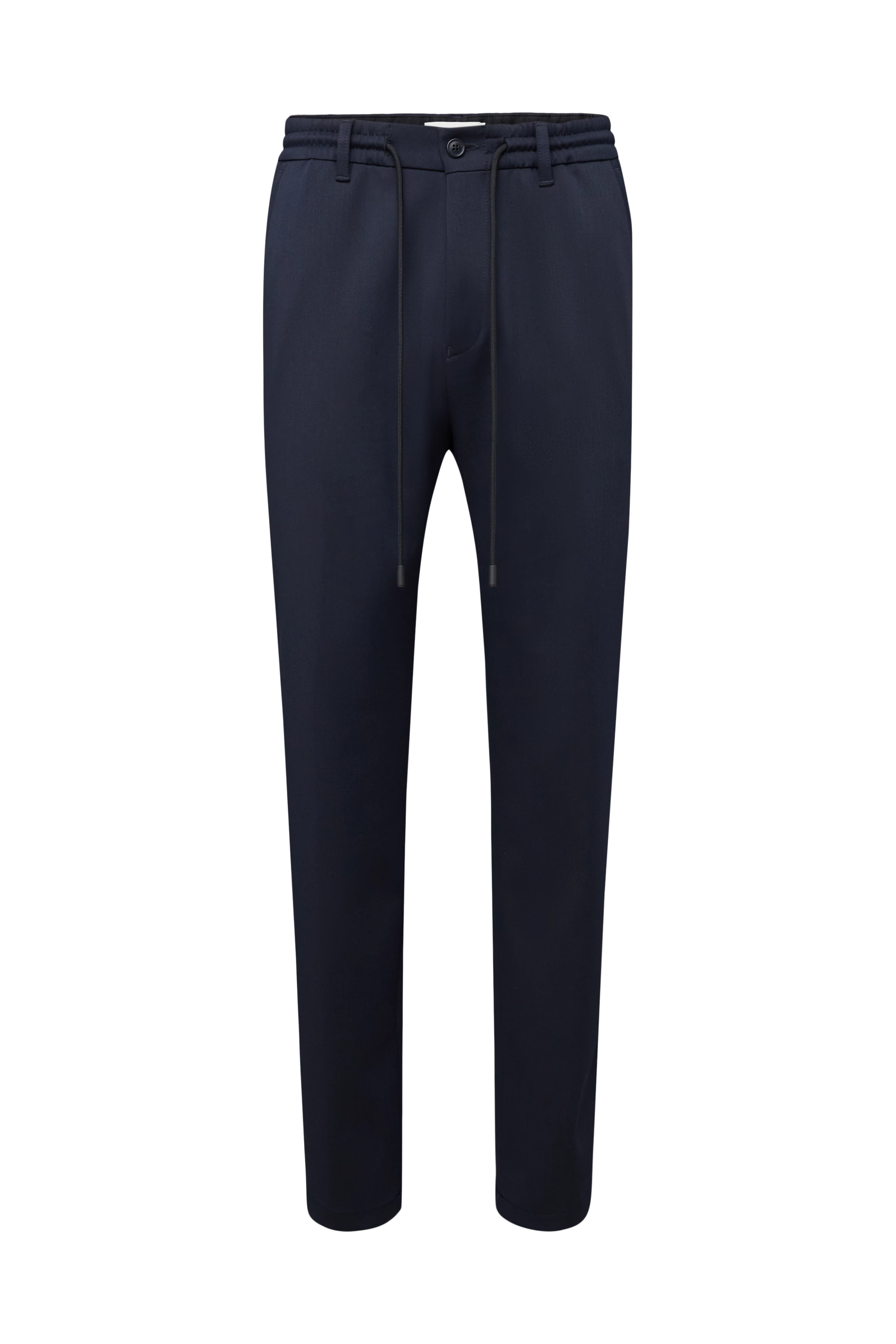 DEGER - Pantalon jogger à cordon en mélange viscose - men - bleu - Freisteller Frontansicht