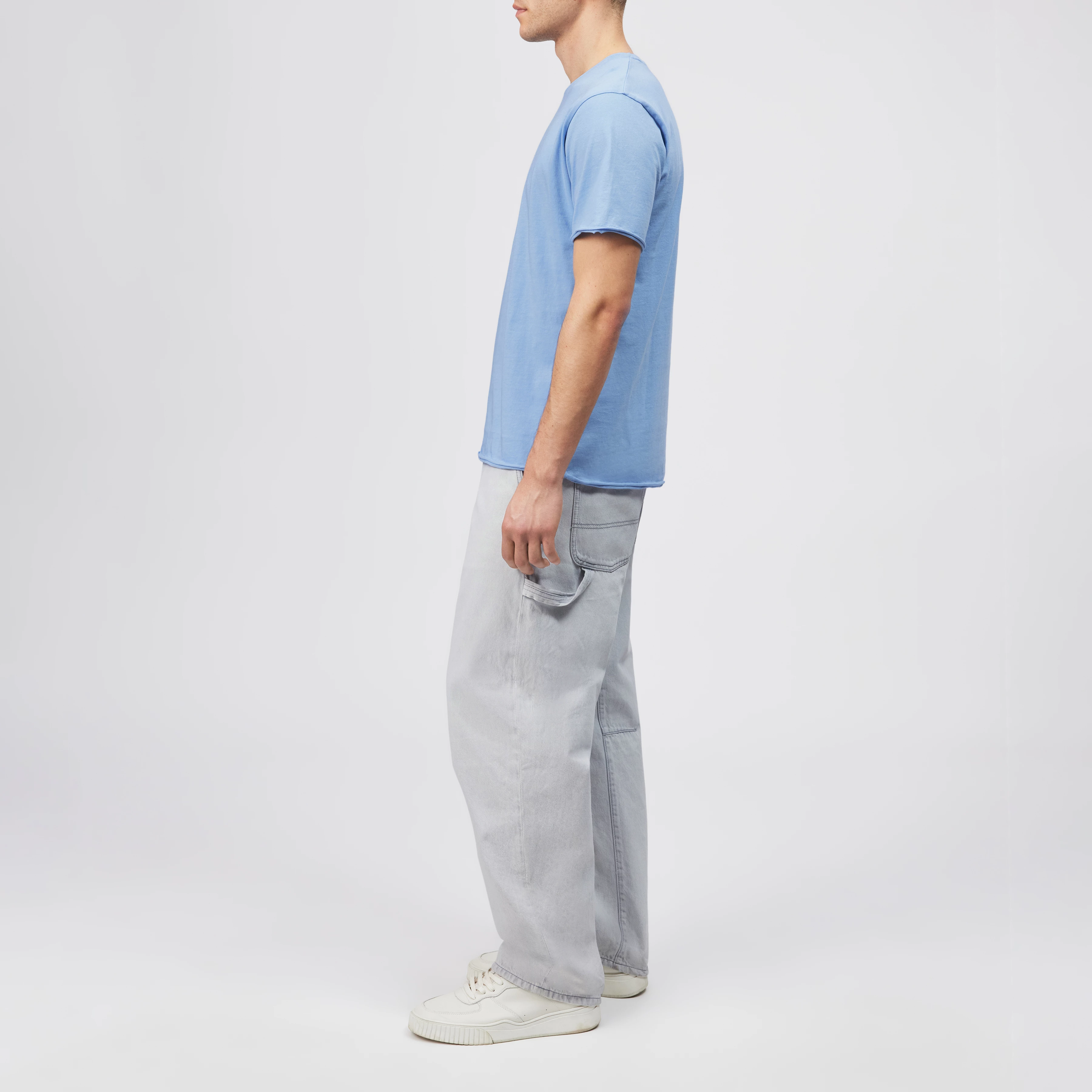 KENDRICK_2 - T-shirt in pure cotton - men - blue - Seitenansicht