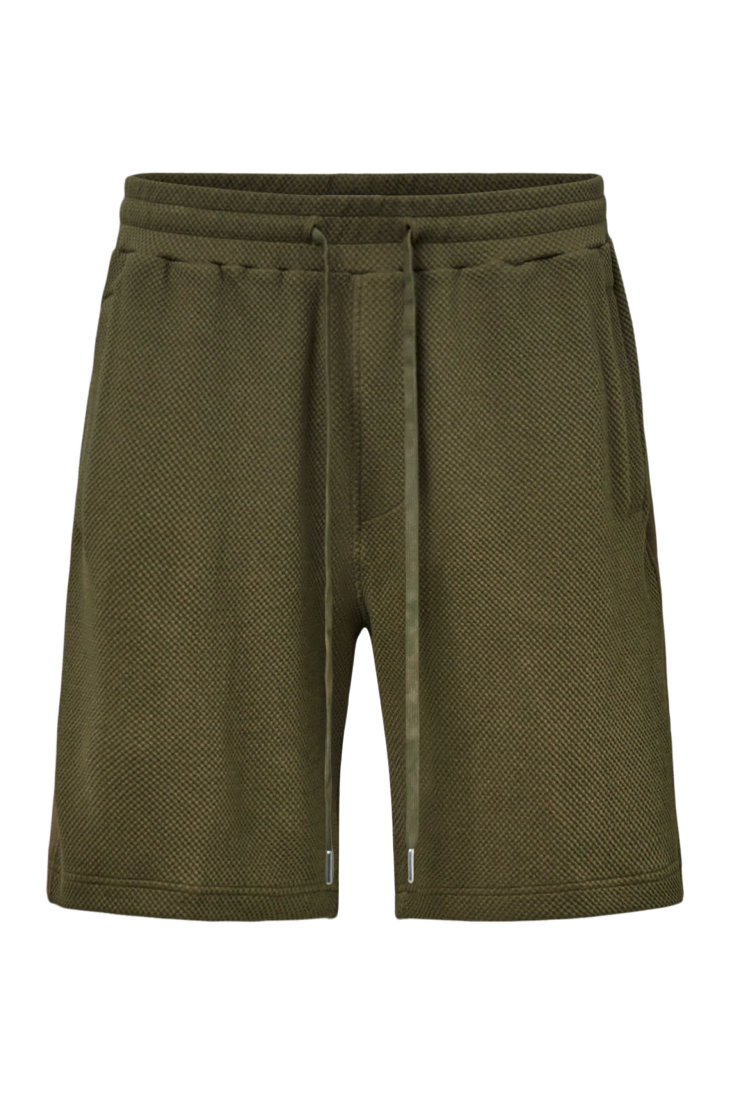 BRIKKO - Casual Shorts in Heavy Jersey - Herren - grün - Freisteller Frontansicht