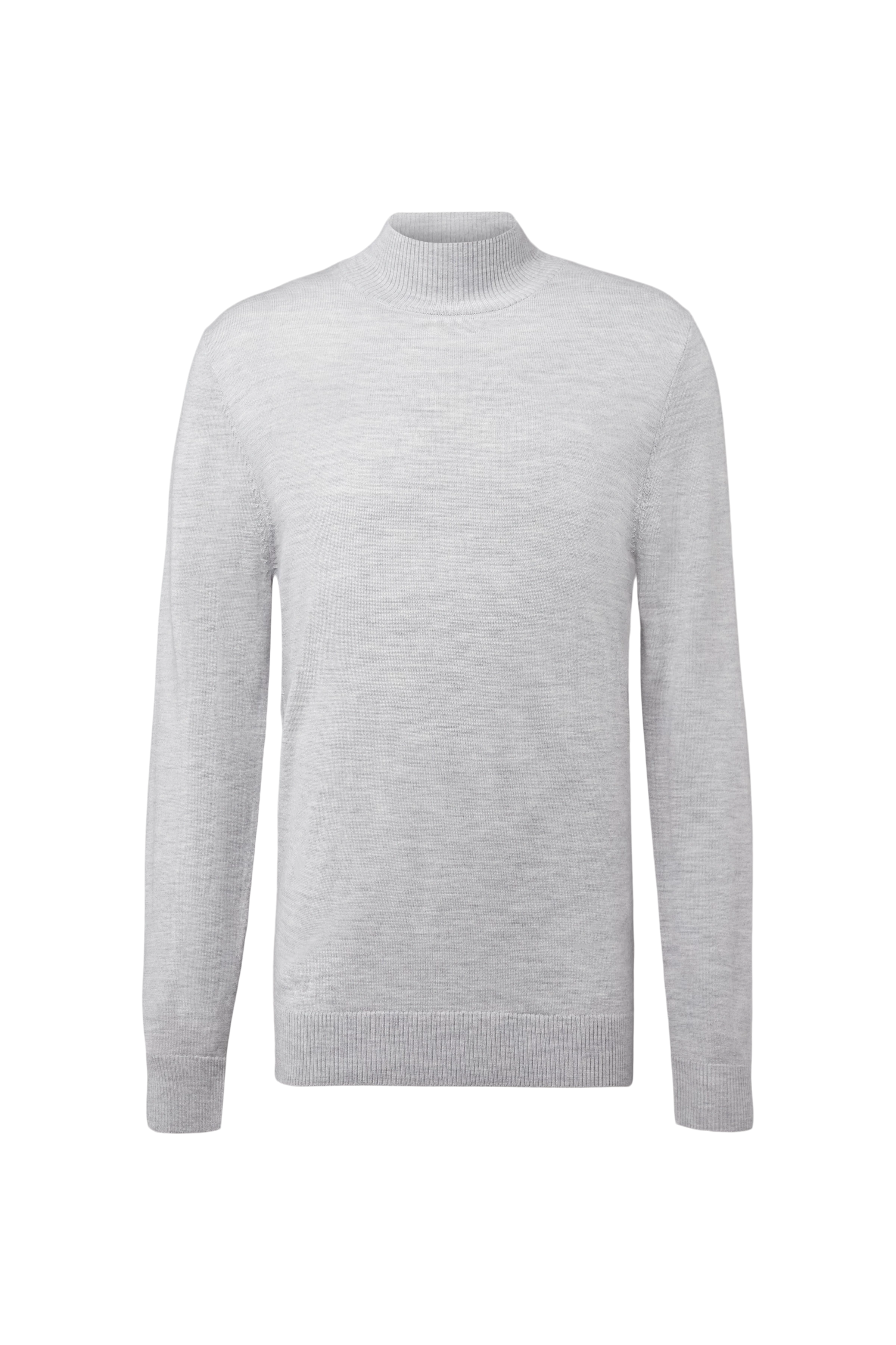 WATSON - Strickpullover mit Turtle in 100% Merinowolle - Herren - grau - Freisteller Frontansicht