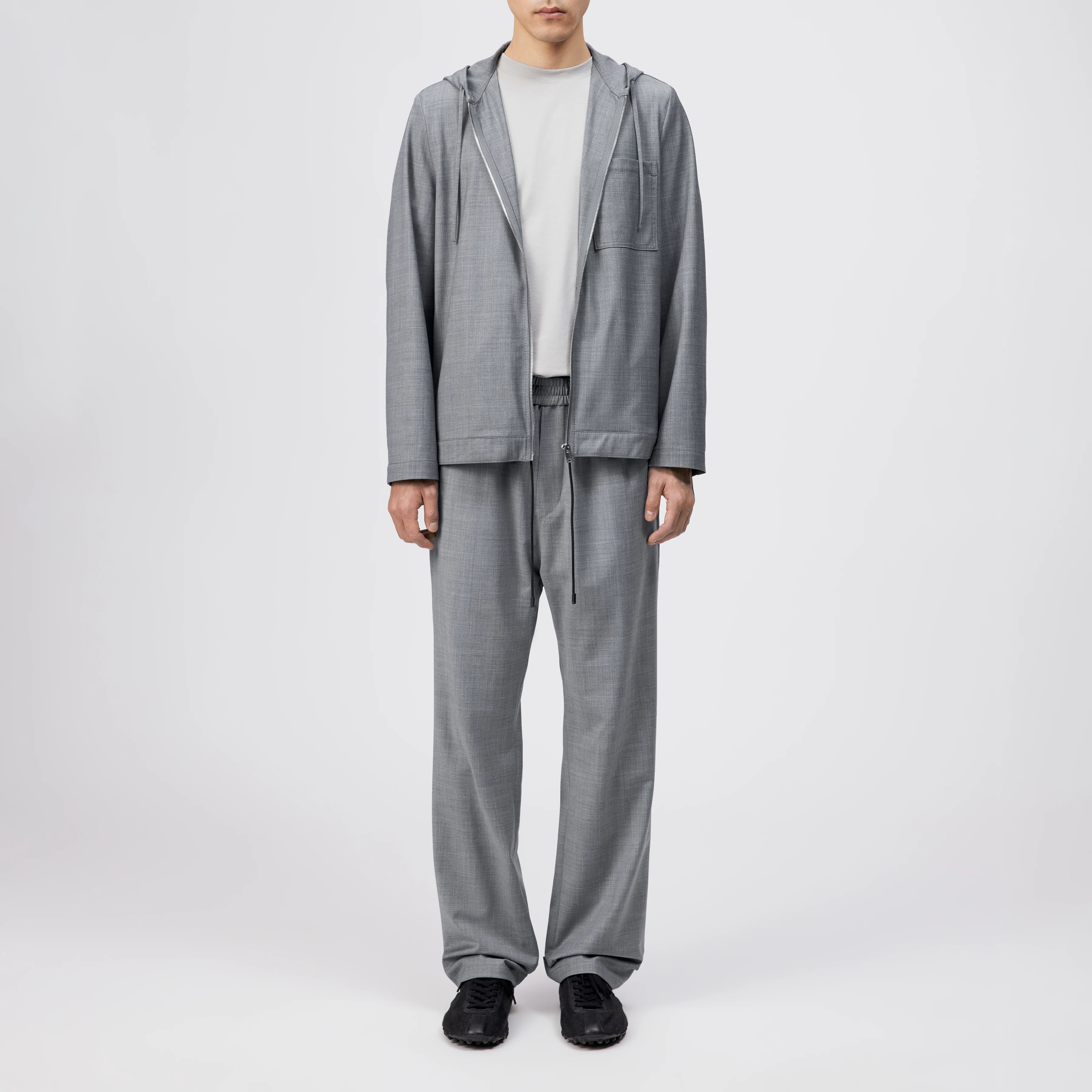 ACADO - Joggingbukser i bi-stretch - men - grå - Ganzkörper-Frontansicht