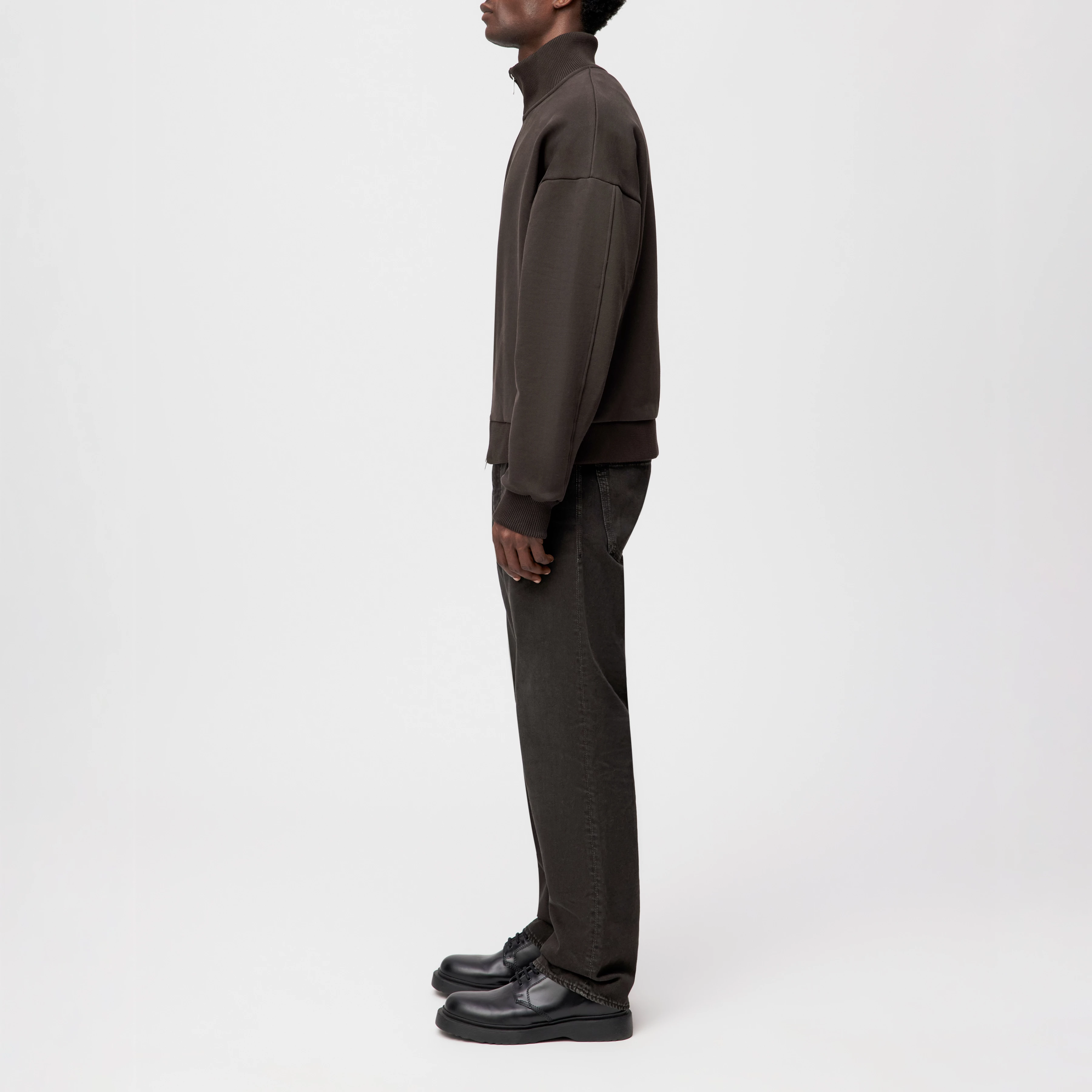 MAKANO_D - Sweat Jacke in French Terry - Herren - braun - Seitenansicht