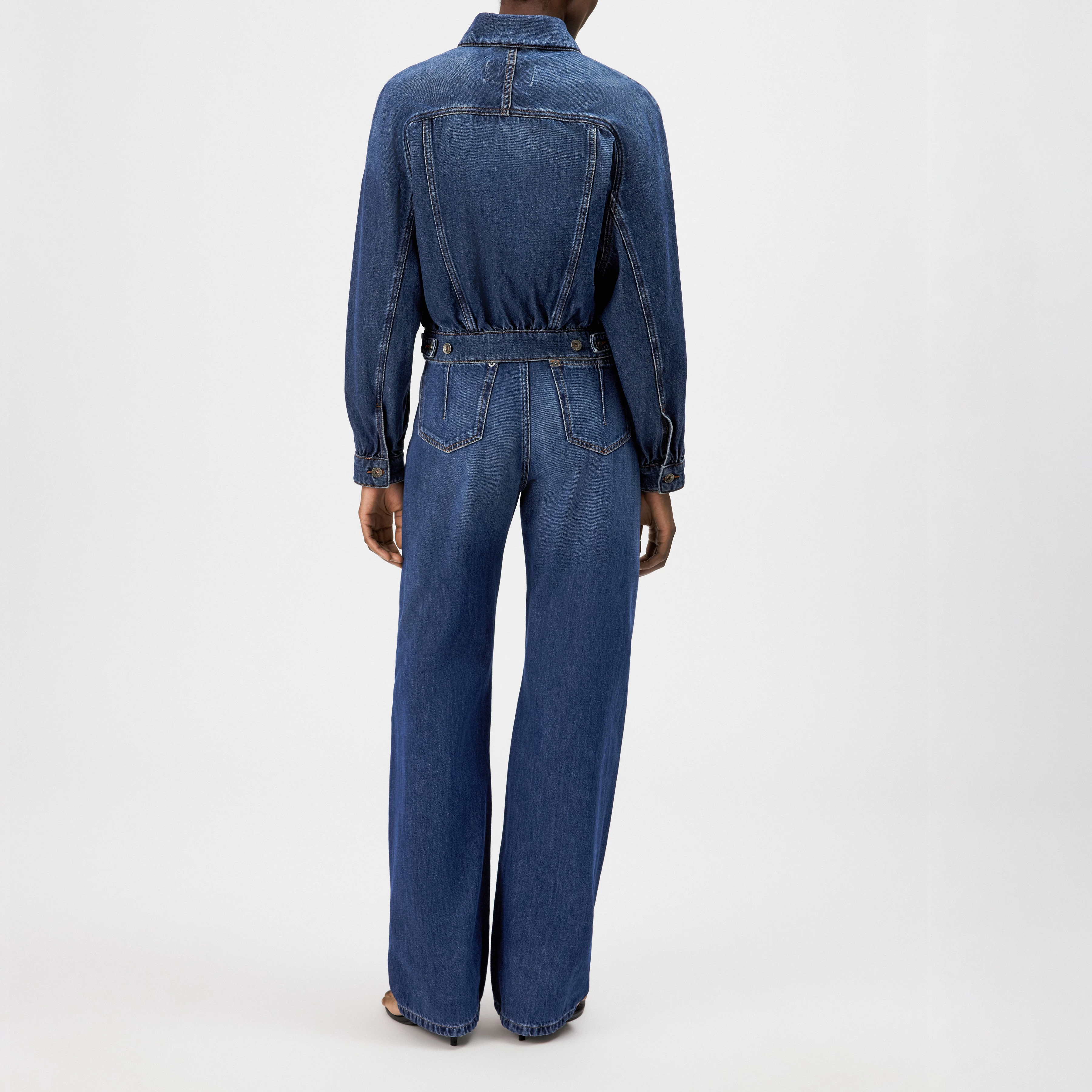 MARWICK - Relaxed fit, soft-flow denim jacket - women - blue - Rückansicht