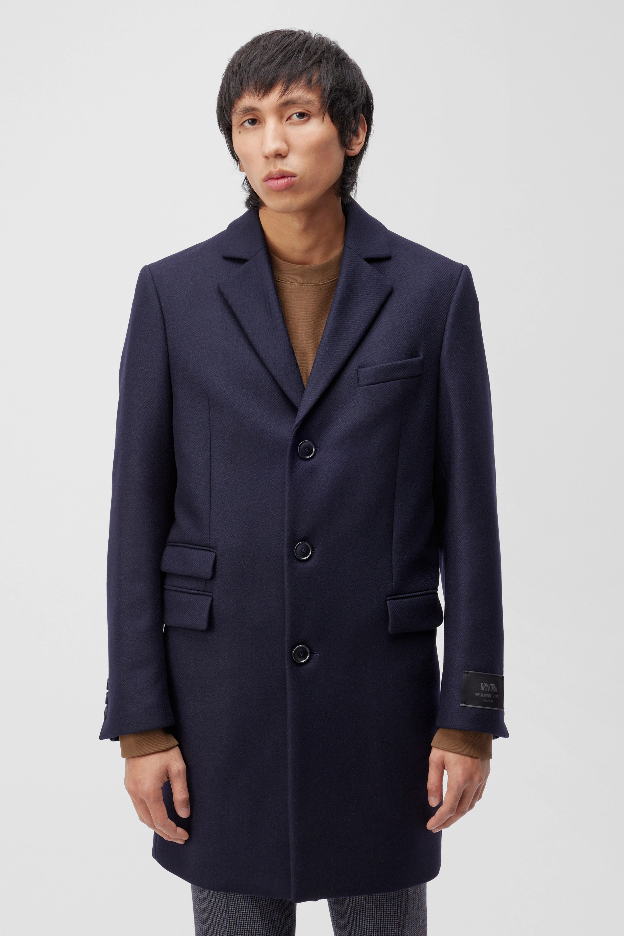 LUGO - Blazermantel in Wolle - Herren - blau - Frontansicht