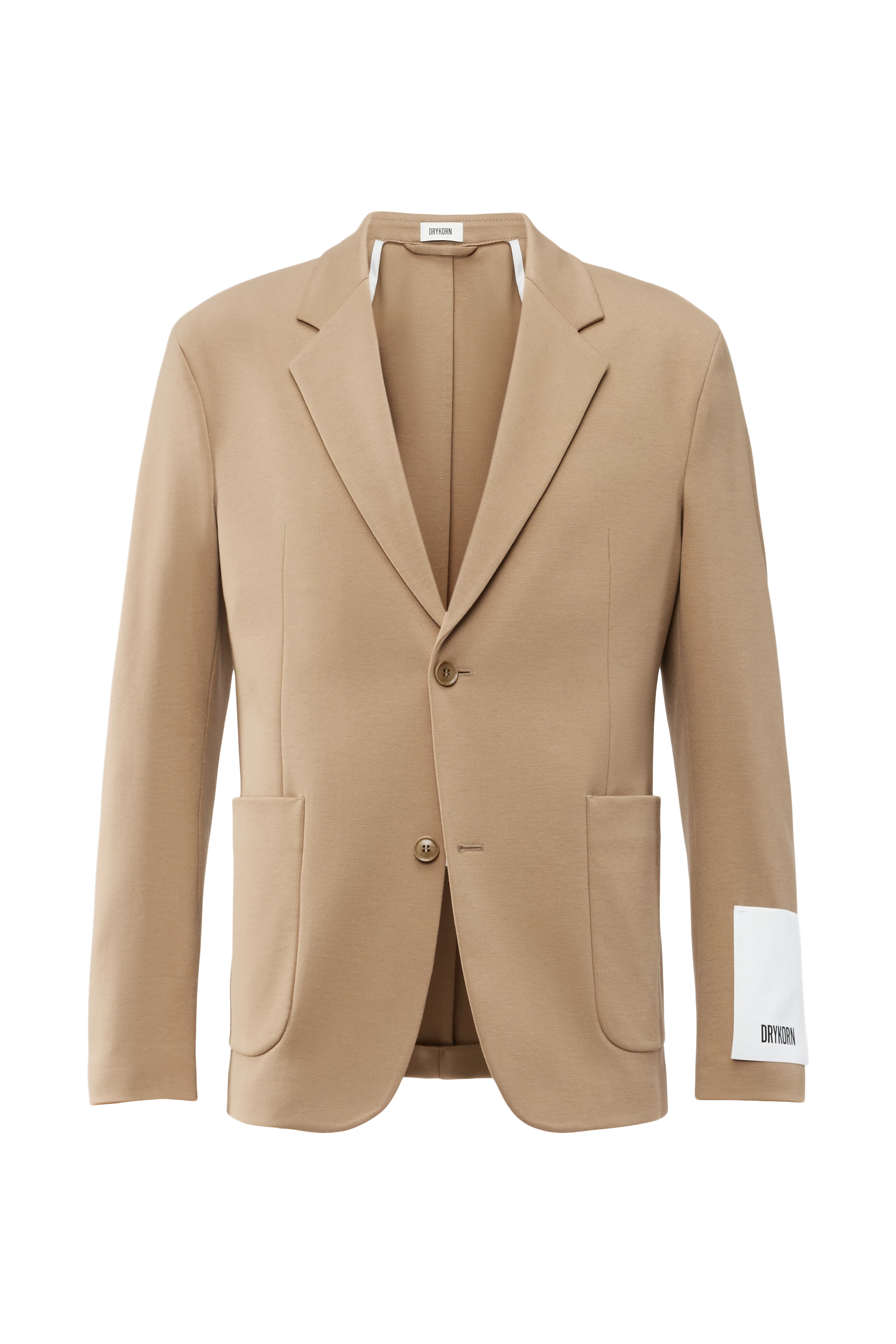 MARLS - Jekker met één rij knopen in jersey - heren - bruin - Freisteller Frontansicht