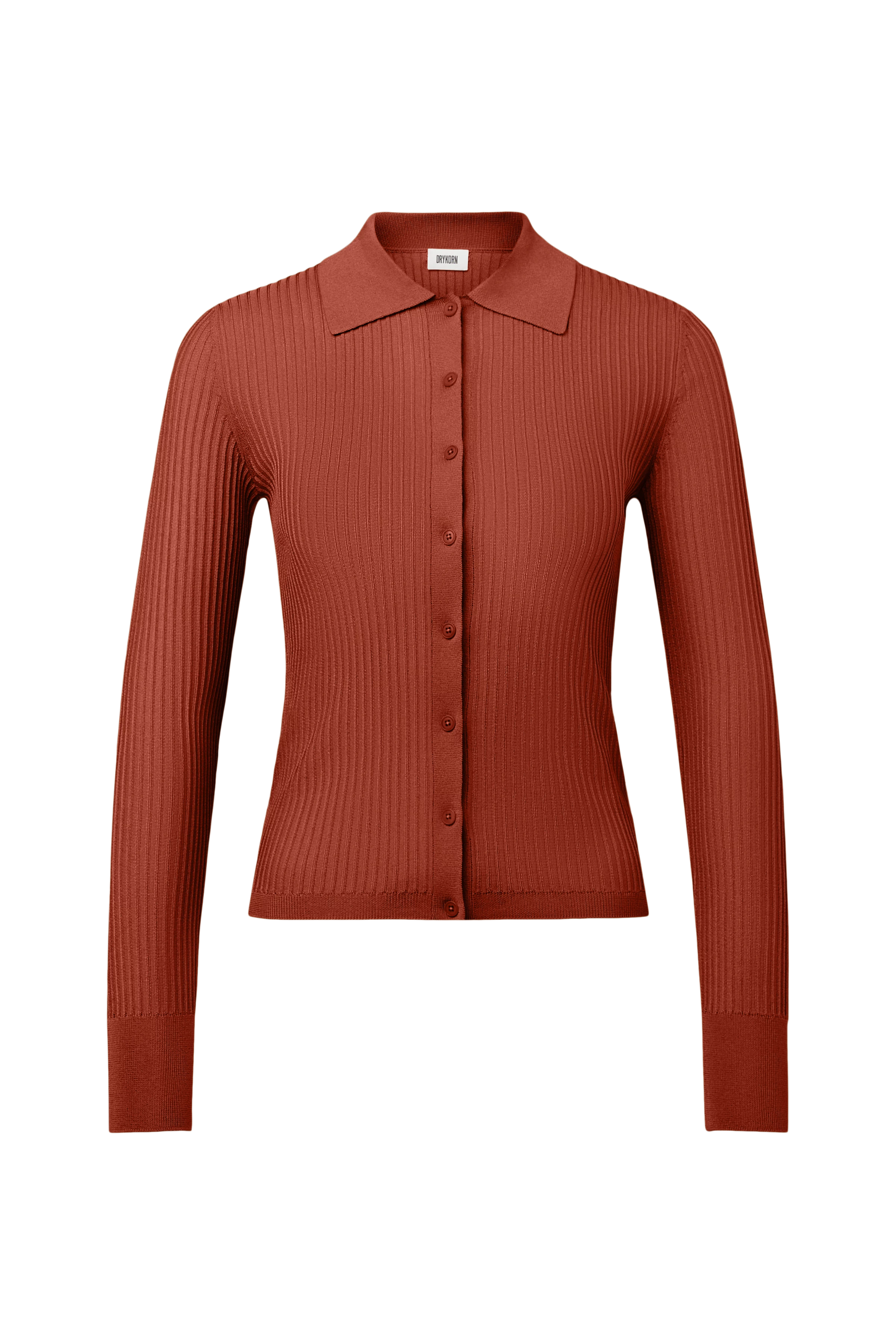 ARHANYA - Cardigan ajusté en maille, pur acétate - women - rouge - Freisteller Frontansicht