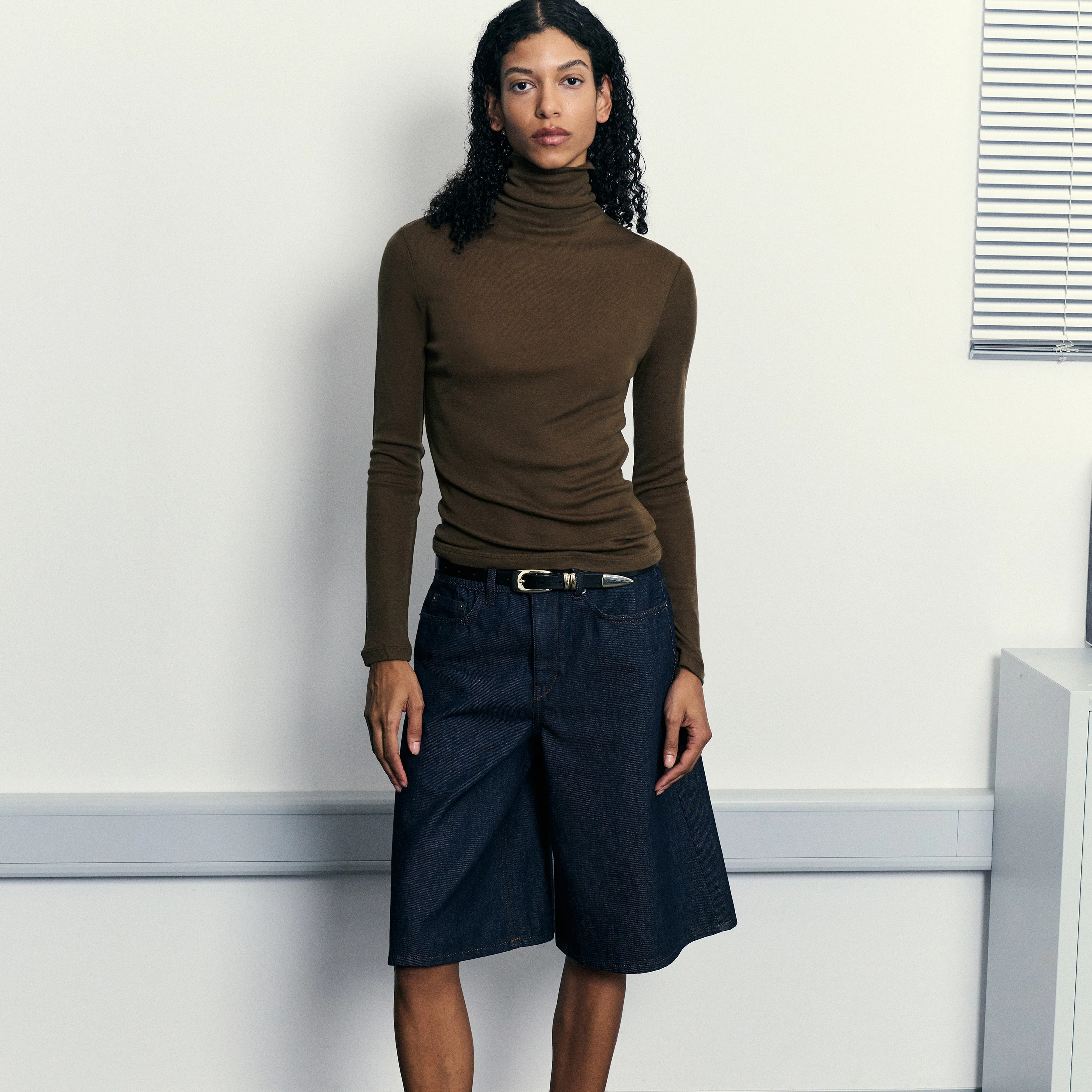 ZERAFNE - Slim long sleeve in lyocell-wool blend - women - green