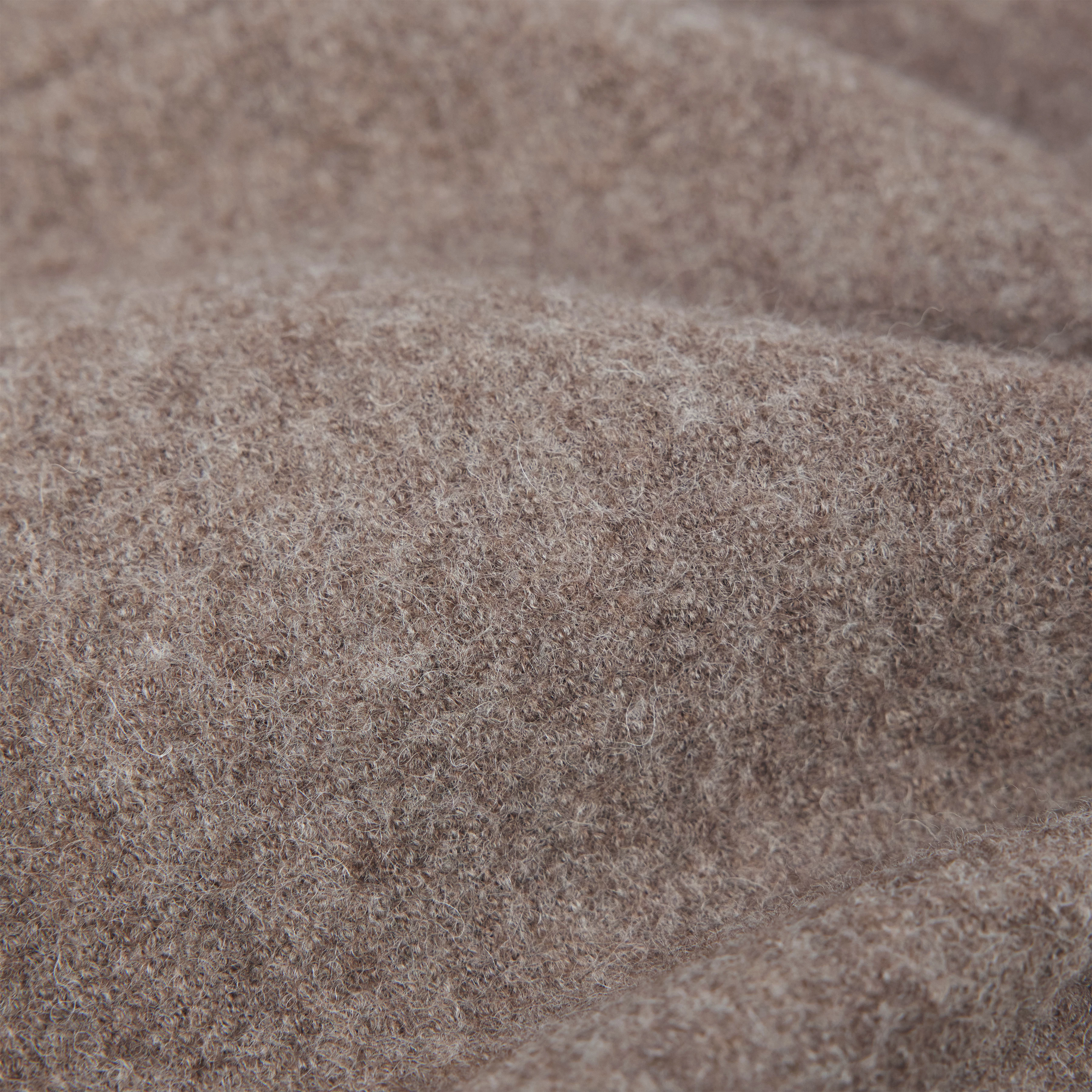 NAUKANO - Wool coat with hood - men - brown - Materialbild (B2C)