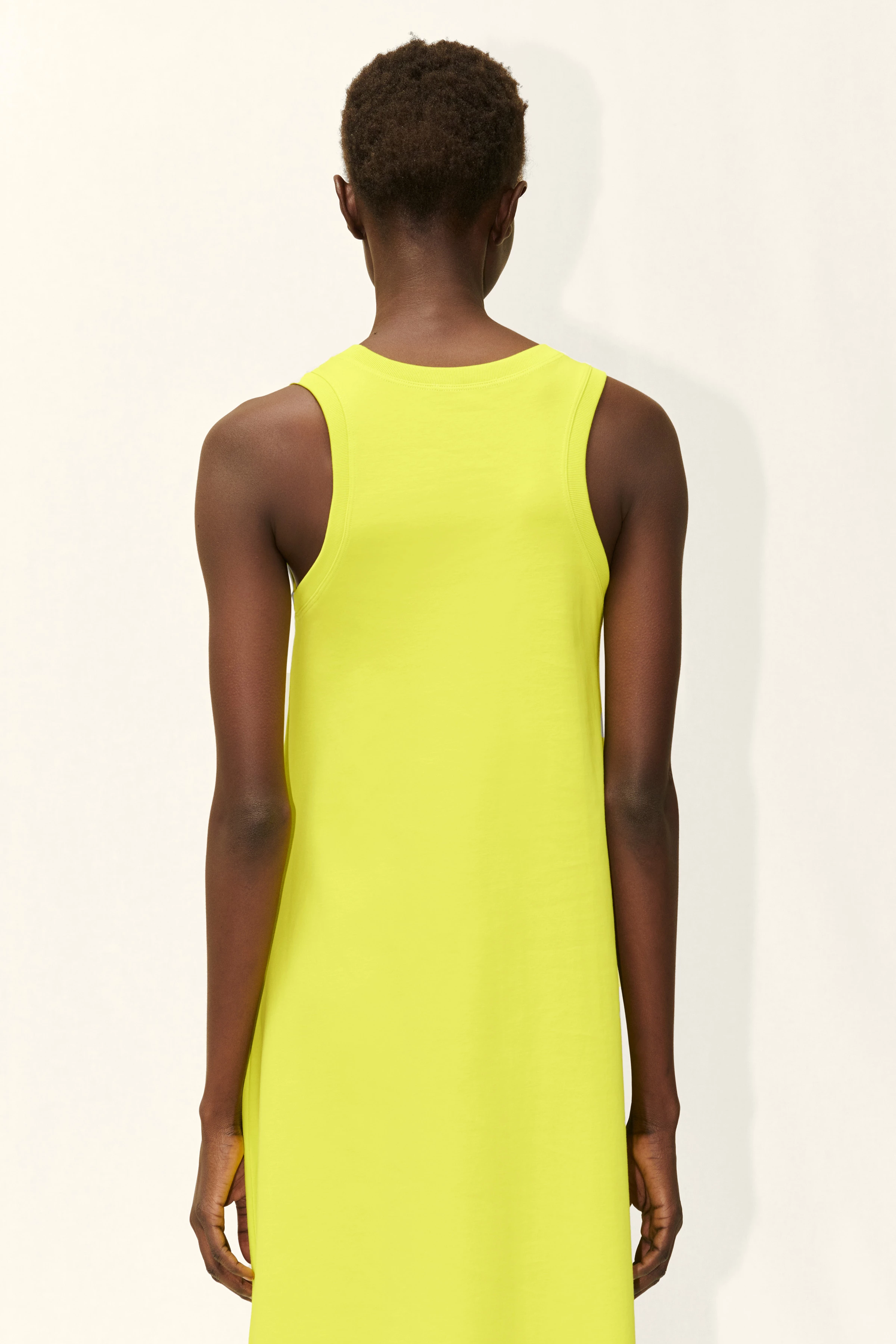 ELSANNE - A-Linien Jerseykleid in Bio-Baumwolle - Damen - gelb - Rückansicht