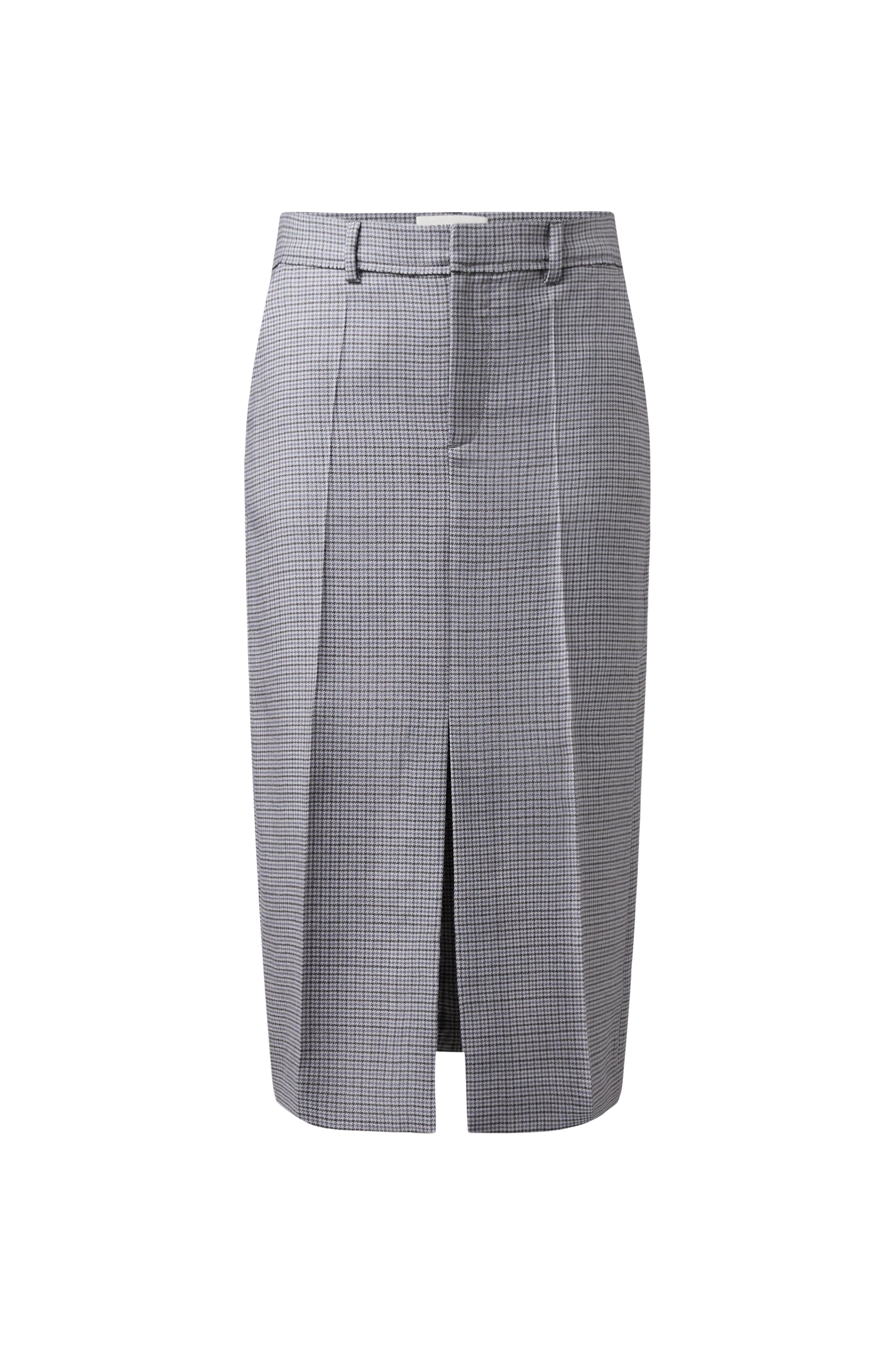 NJOLA_1 - Checked virgin wool pencil skirt - women - grey - Freisteller Frontansicht