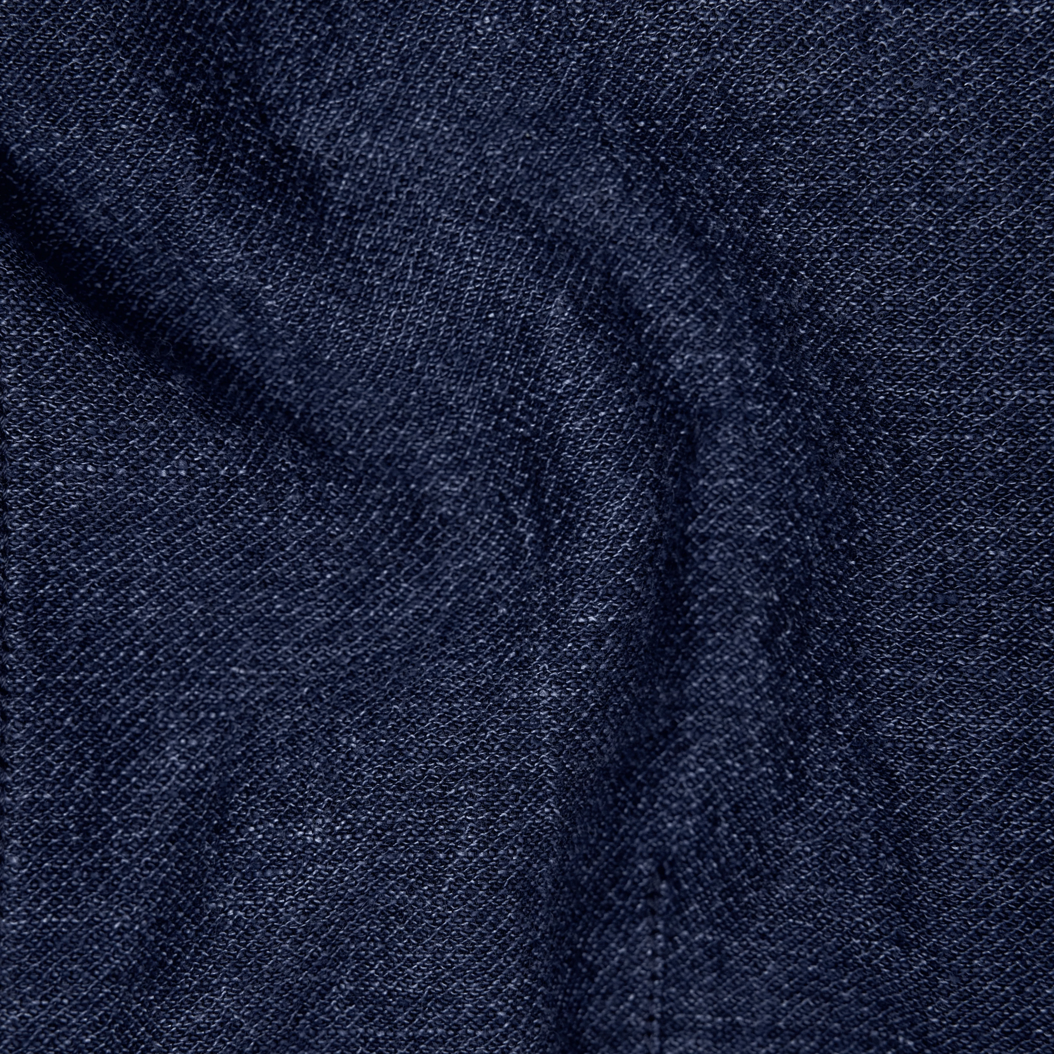 DUBIOUS - Shorts taille haute lin-look denim - women - bleu - Materialbild (B2C)