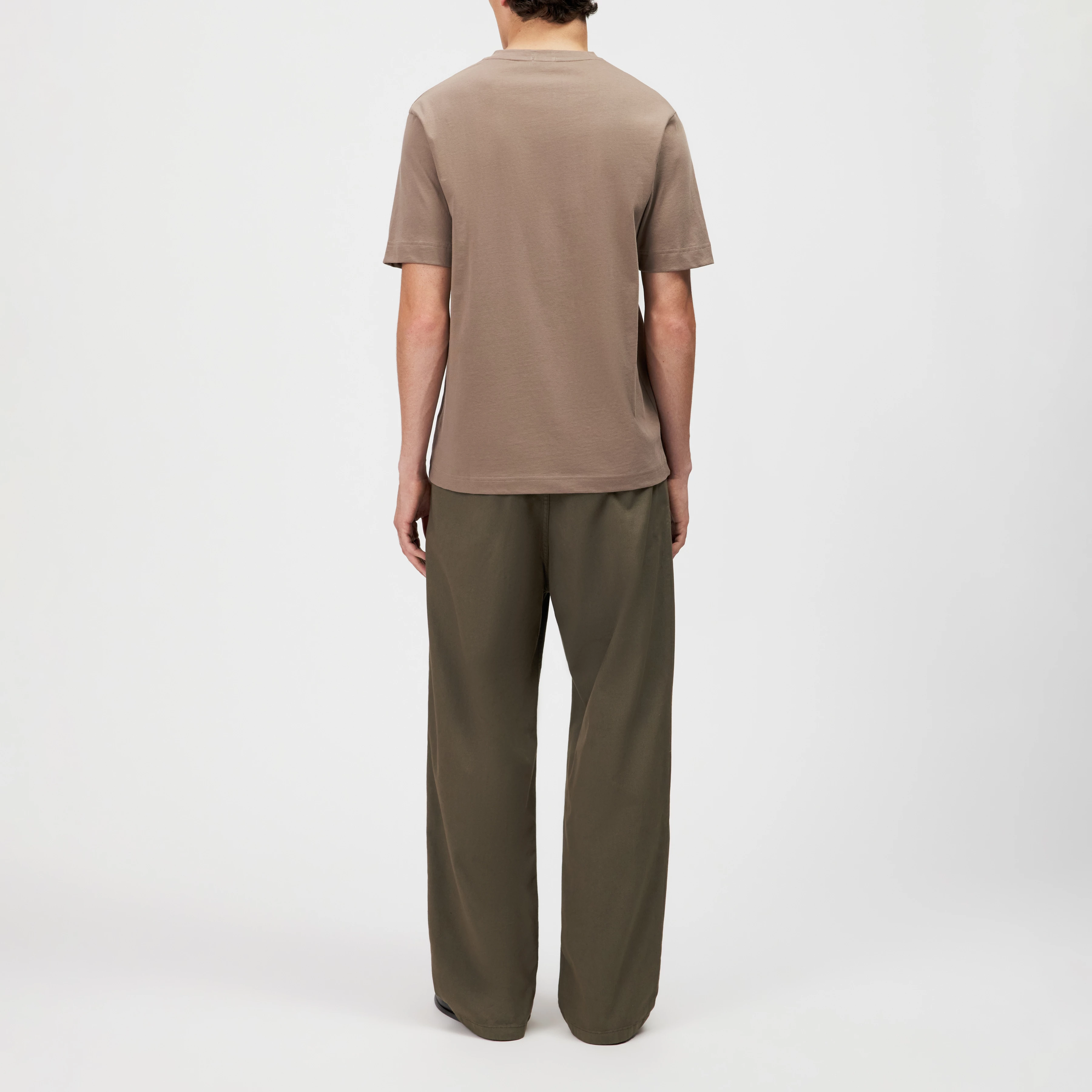 RAPHAEL - T-shirt in pure cotton - men - brown - Rückansicht