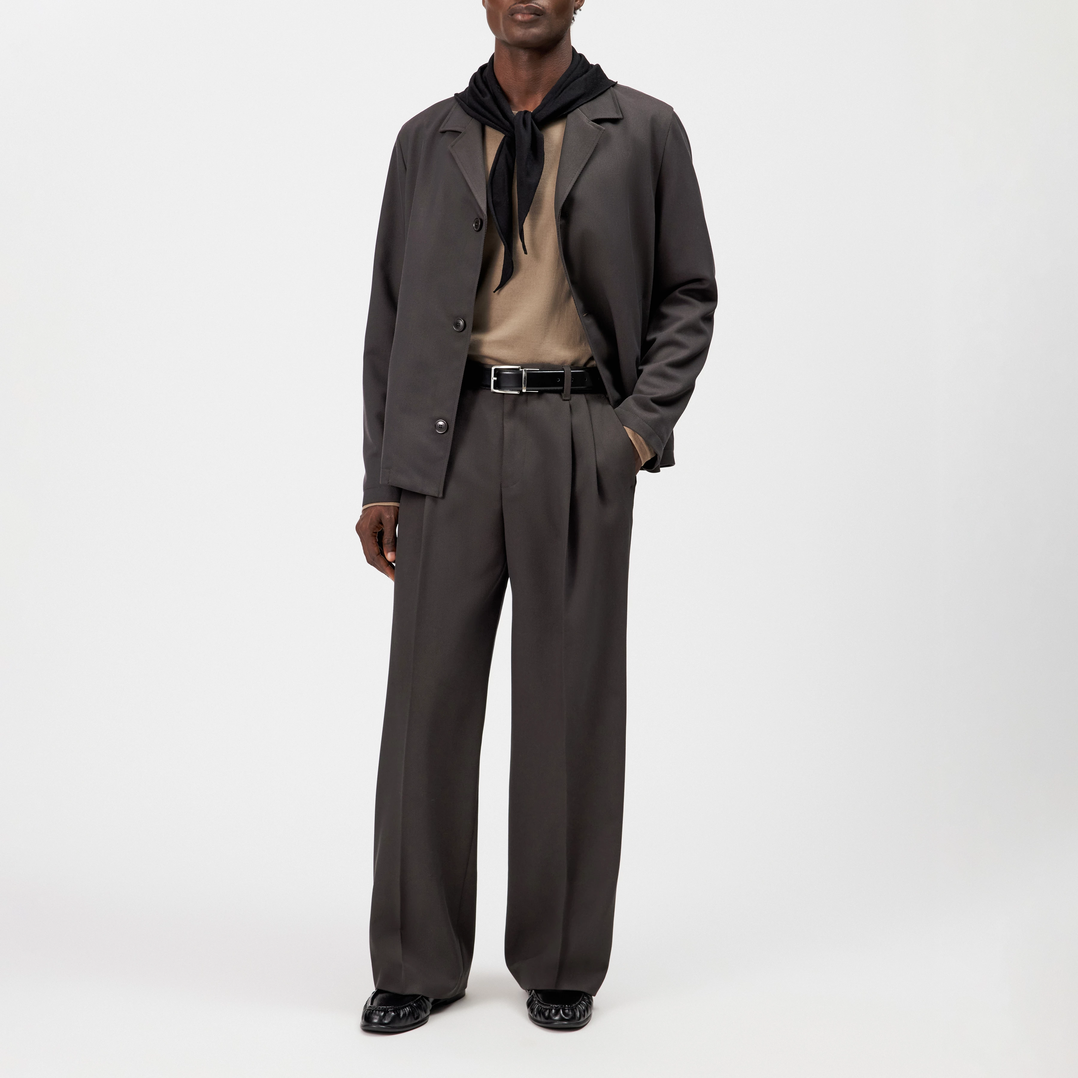 LOUVIN - Regular Fit Twill Jacket - men - brown - Ganzkörper-Frontansicht