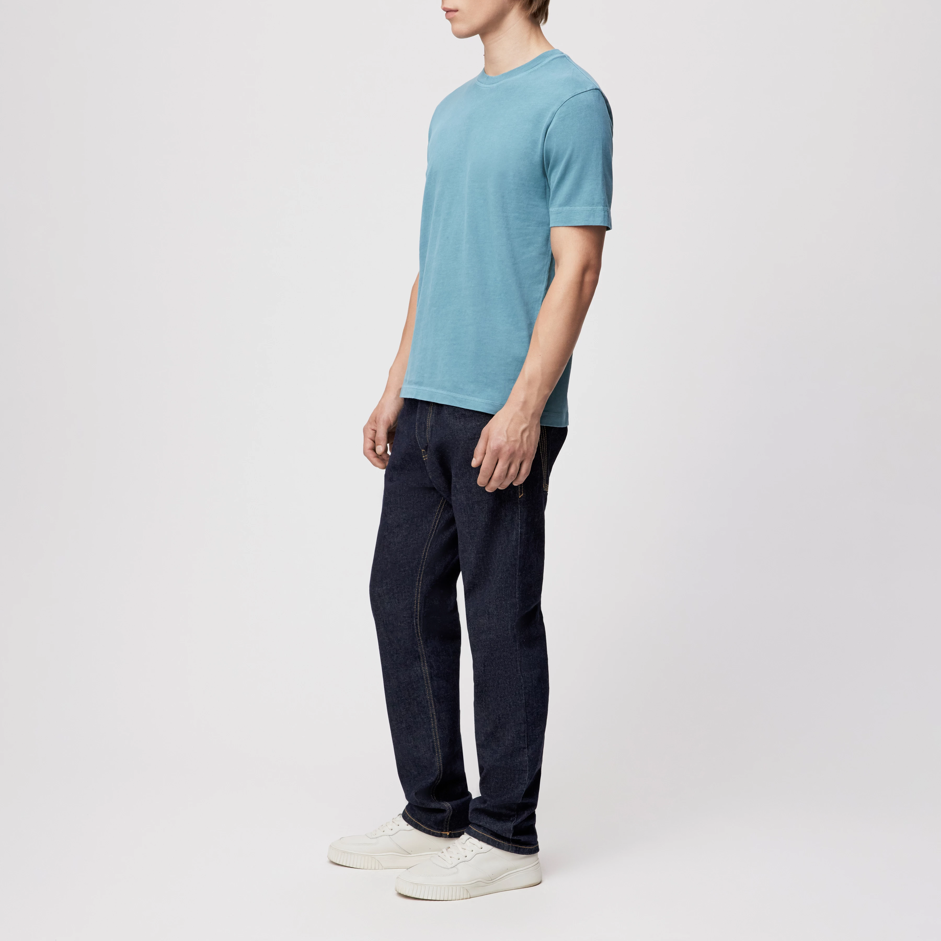 RAPHAEL - T-shirt aspect délavé - men - vert - Seitenansicht