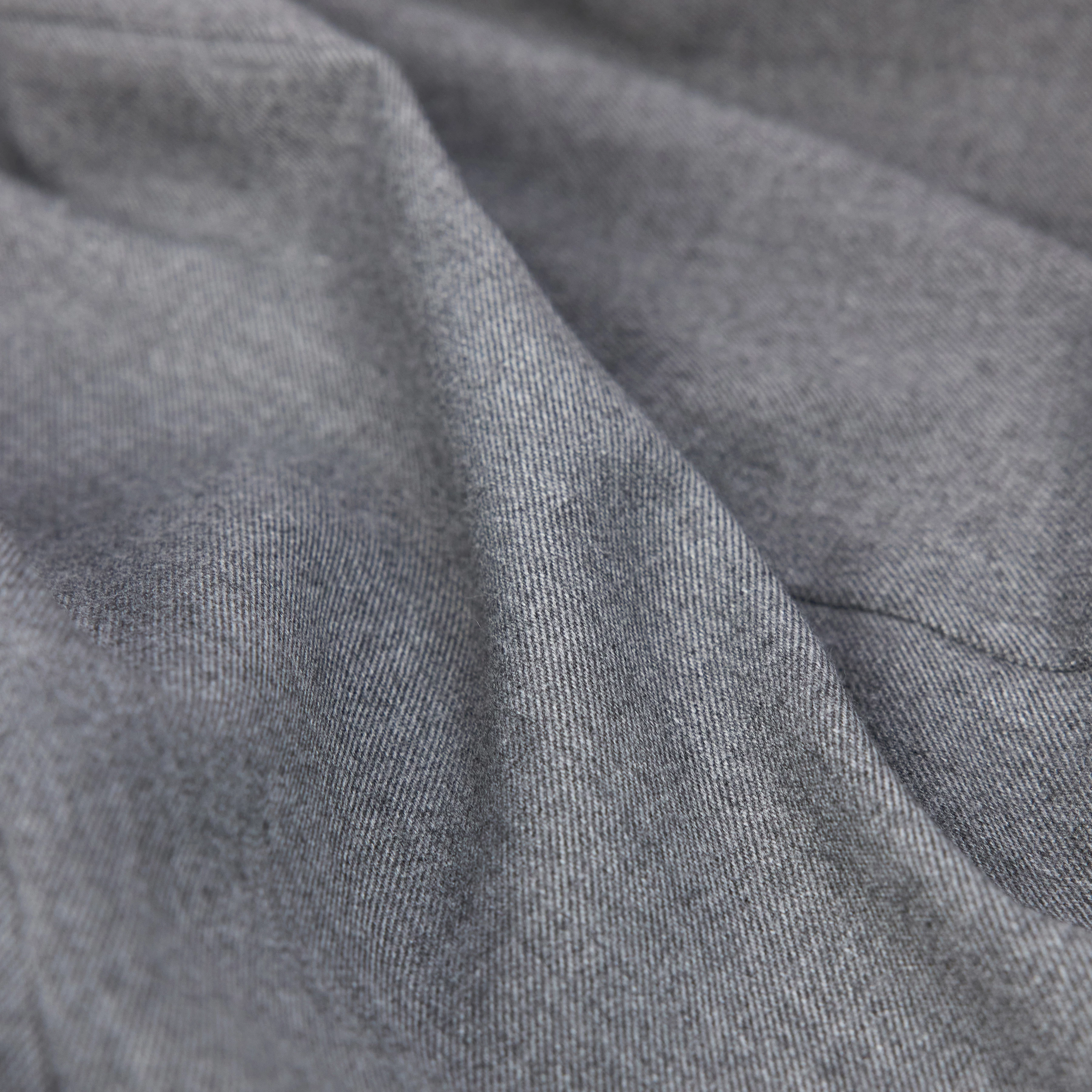 WYDER_SN - Weite Hose in softem Flanell - Herren - grau - Materialbild (B2C)