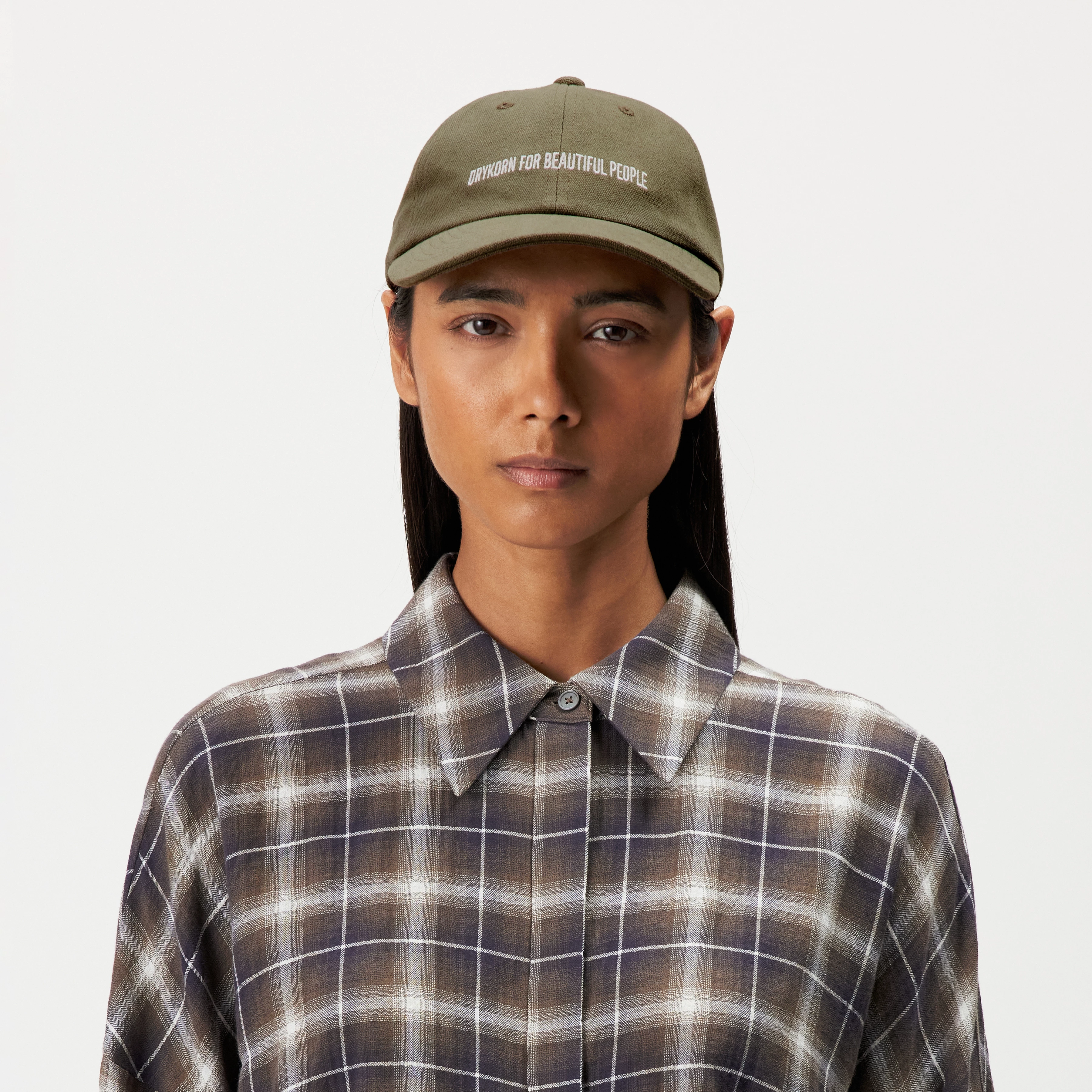 JESPER - Pet in katoen - unisex - groen - Frontansicht