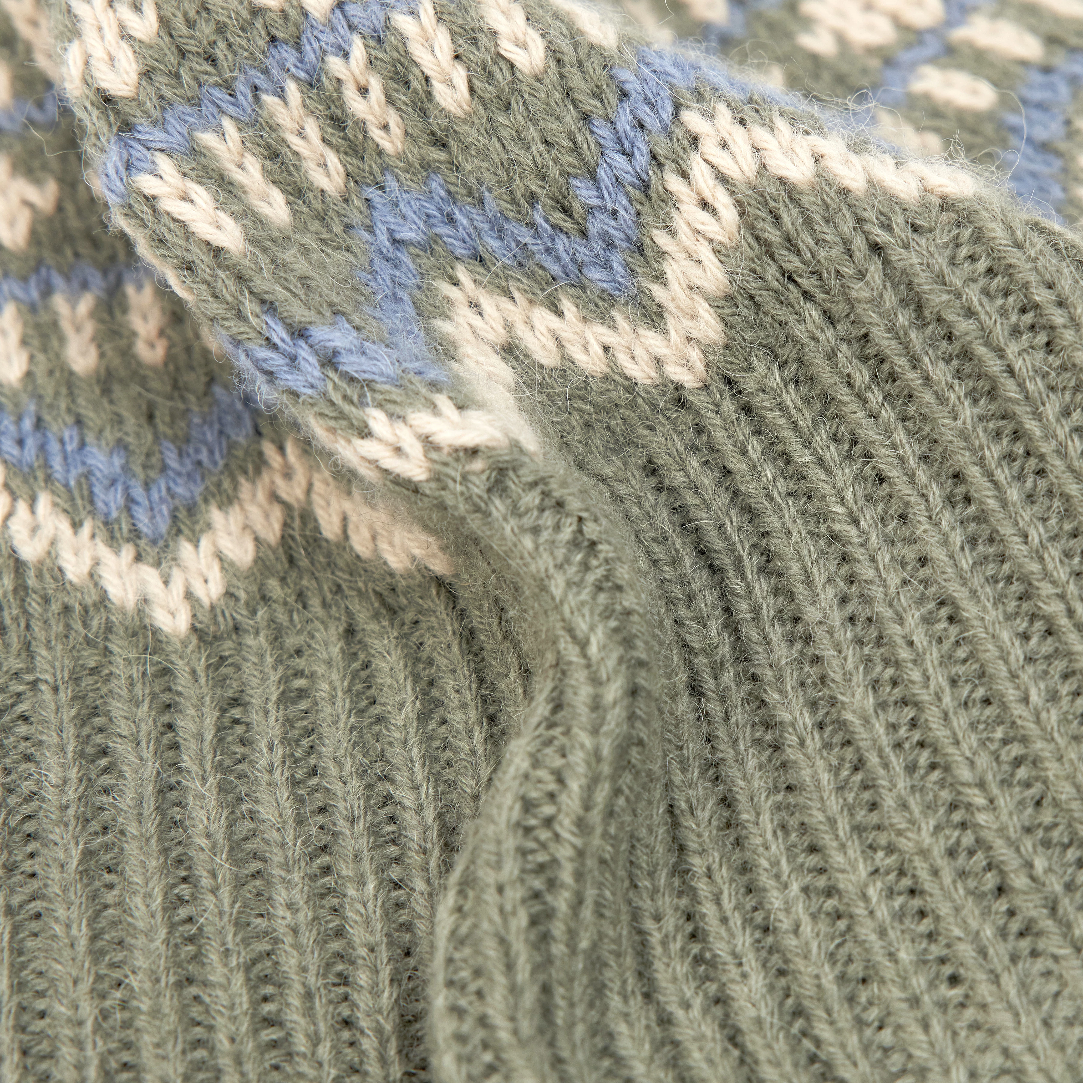 LOAH - Beanie in alpaca-wolmix - unisex - groen - Materialbild (B2C)