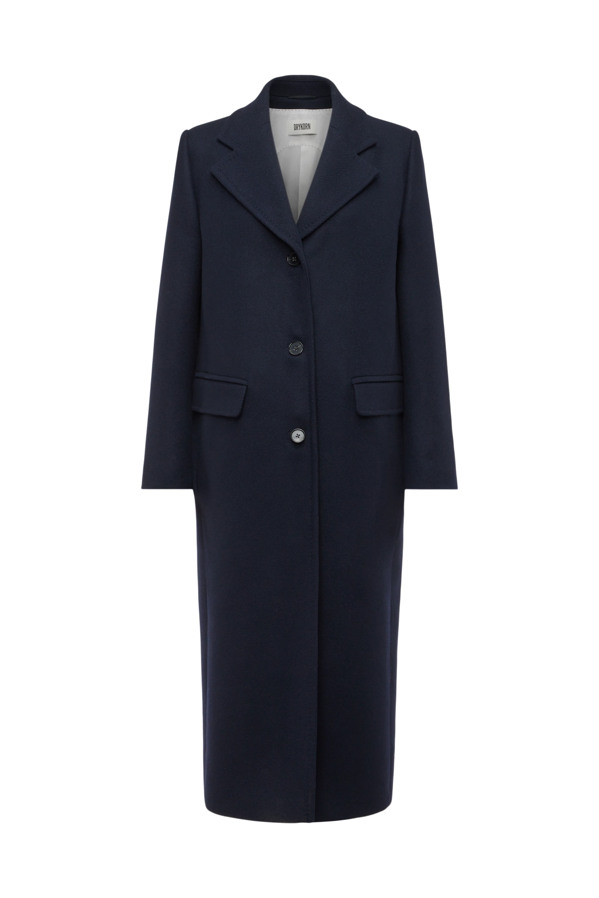 AISBY - Mantel in winterlichem Woll-Mix - Damen - blau - Freisteller Frontansicht