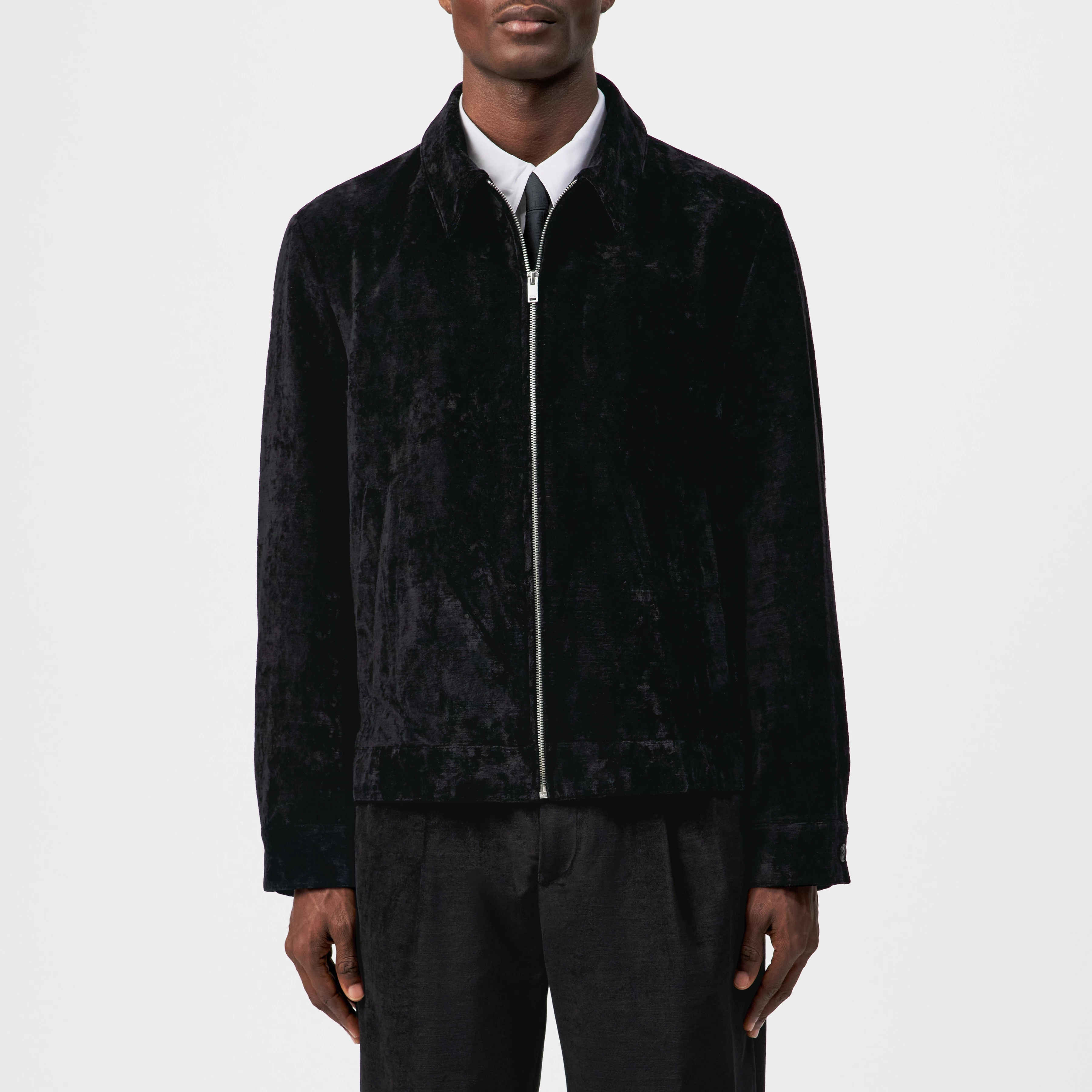 RIKKA_2 - Jacket in velvet - men - Natural Aluminium - Frontansicht