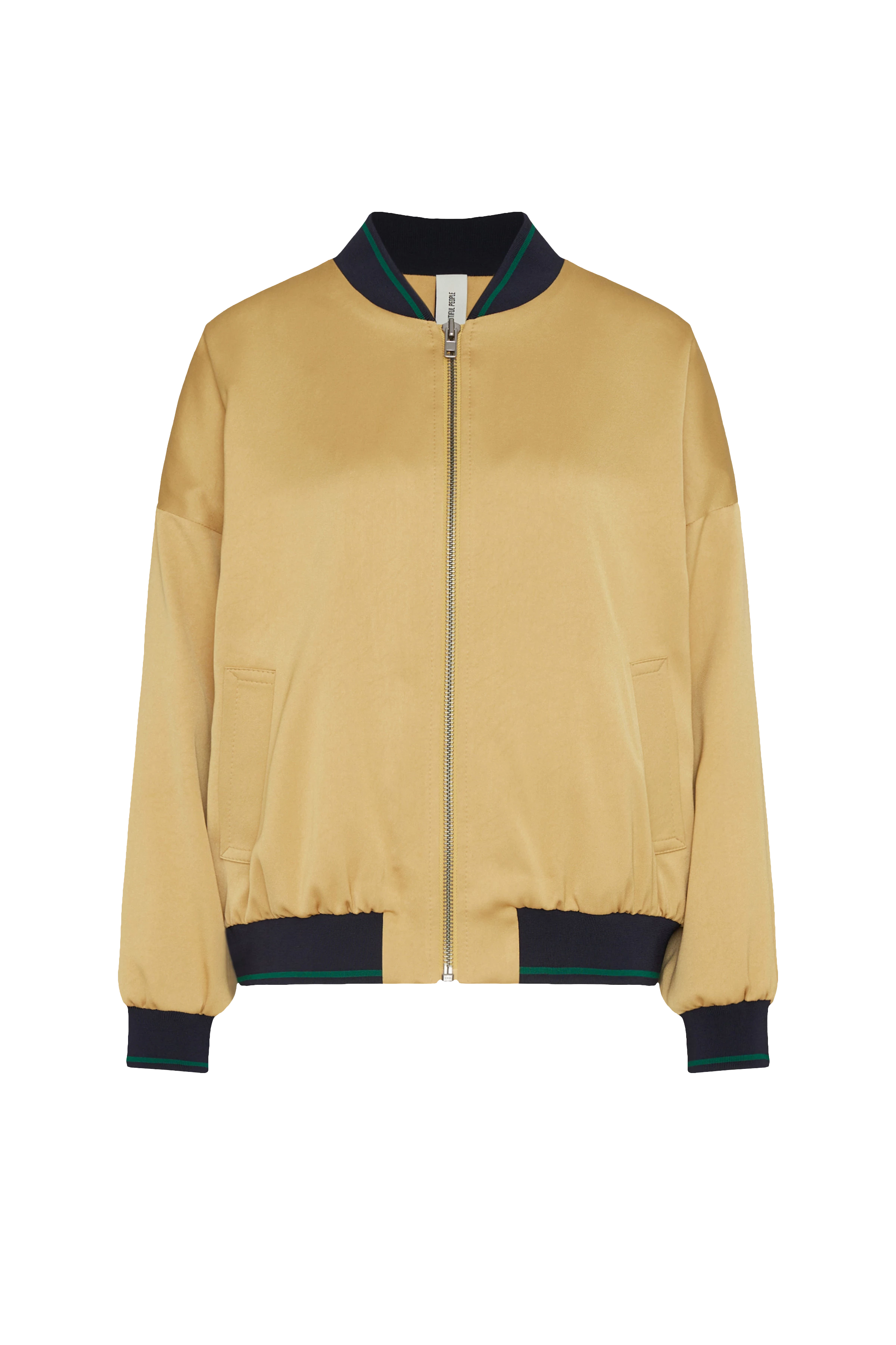 JANWYN - Collegejacke in Satin - Damen - gold - Freisteller Frontansicht