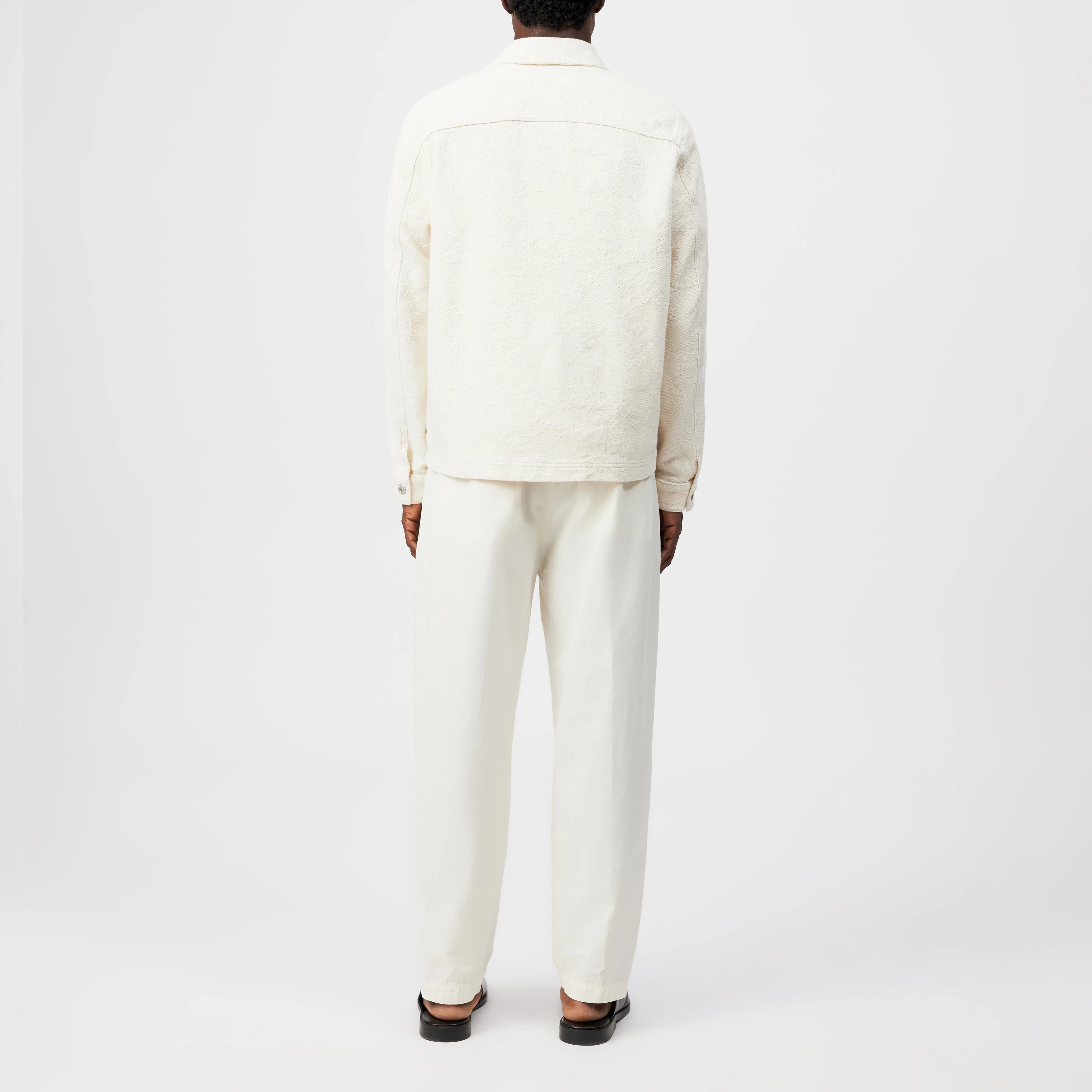 JERSON - Regular Fit Jacquard Zip Jacket - men - metal - Rückansicht