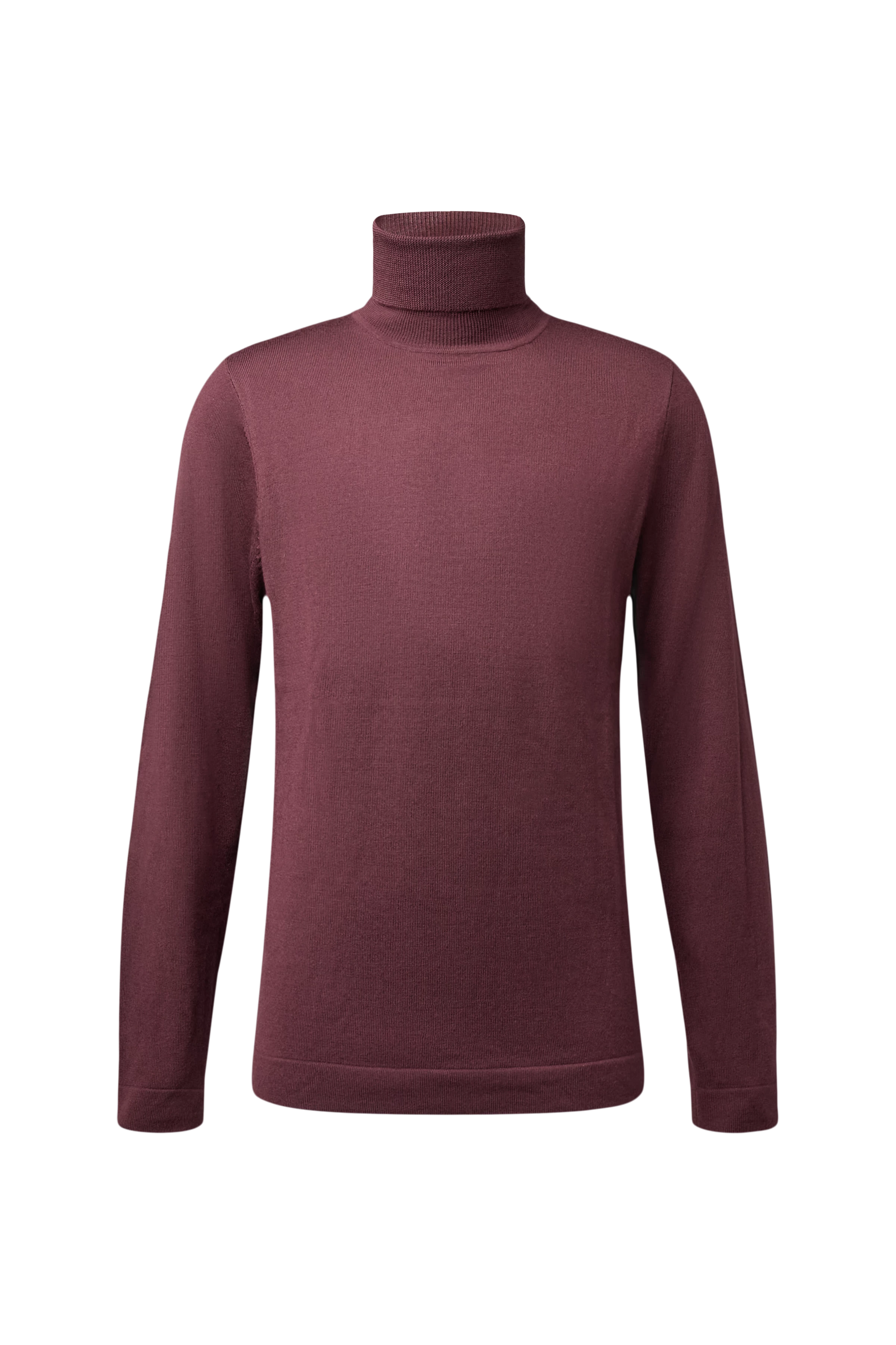 JOEY - Turtleneck jumper in 100% merino wool - men - red - Freisteller Frontansicht