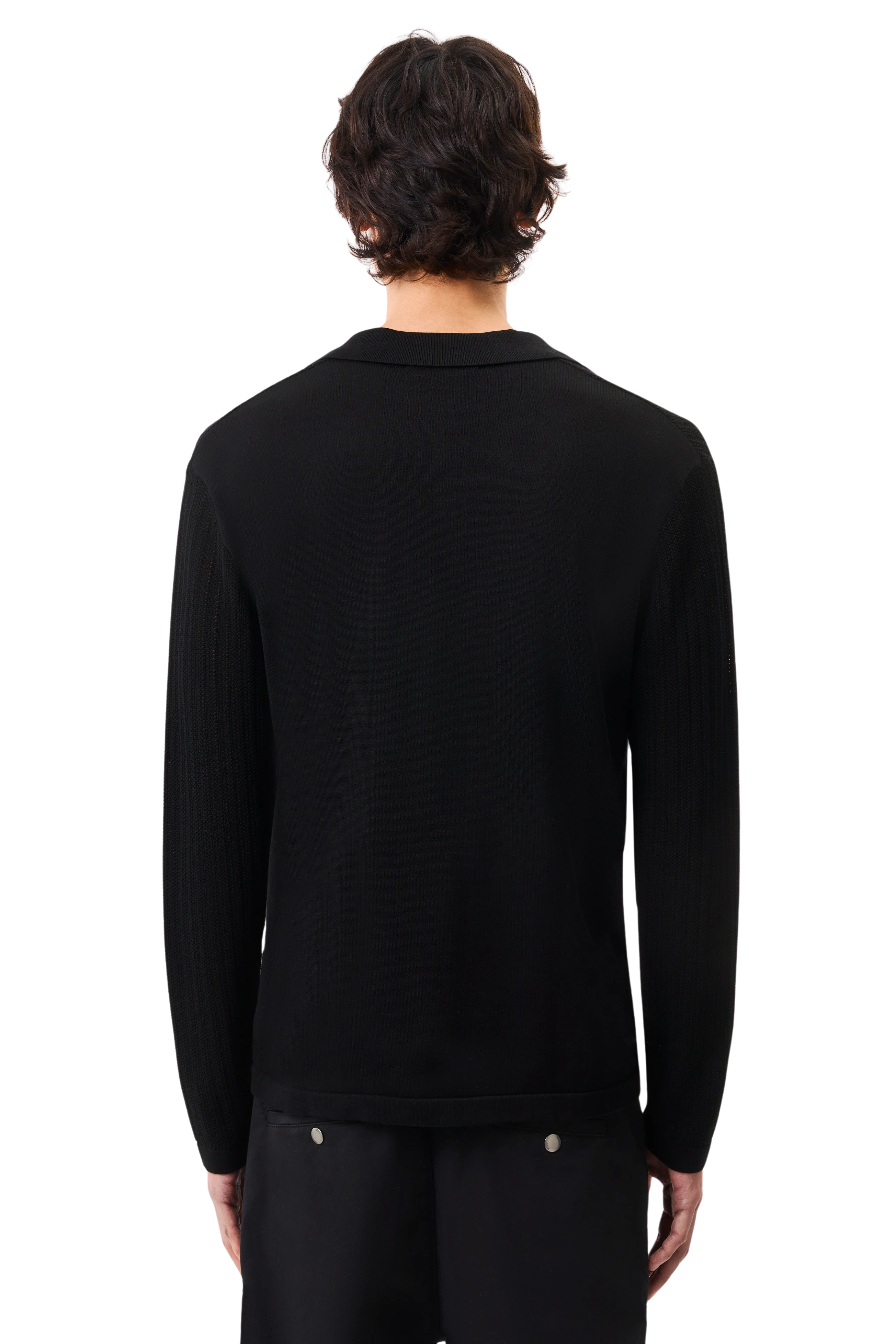 RAYMONT - Cardigan in mercerised cotton - men - Natural Aluminium - Rückansicht