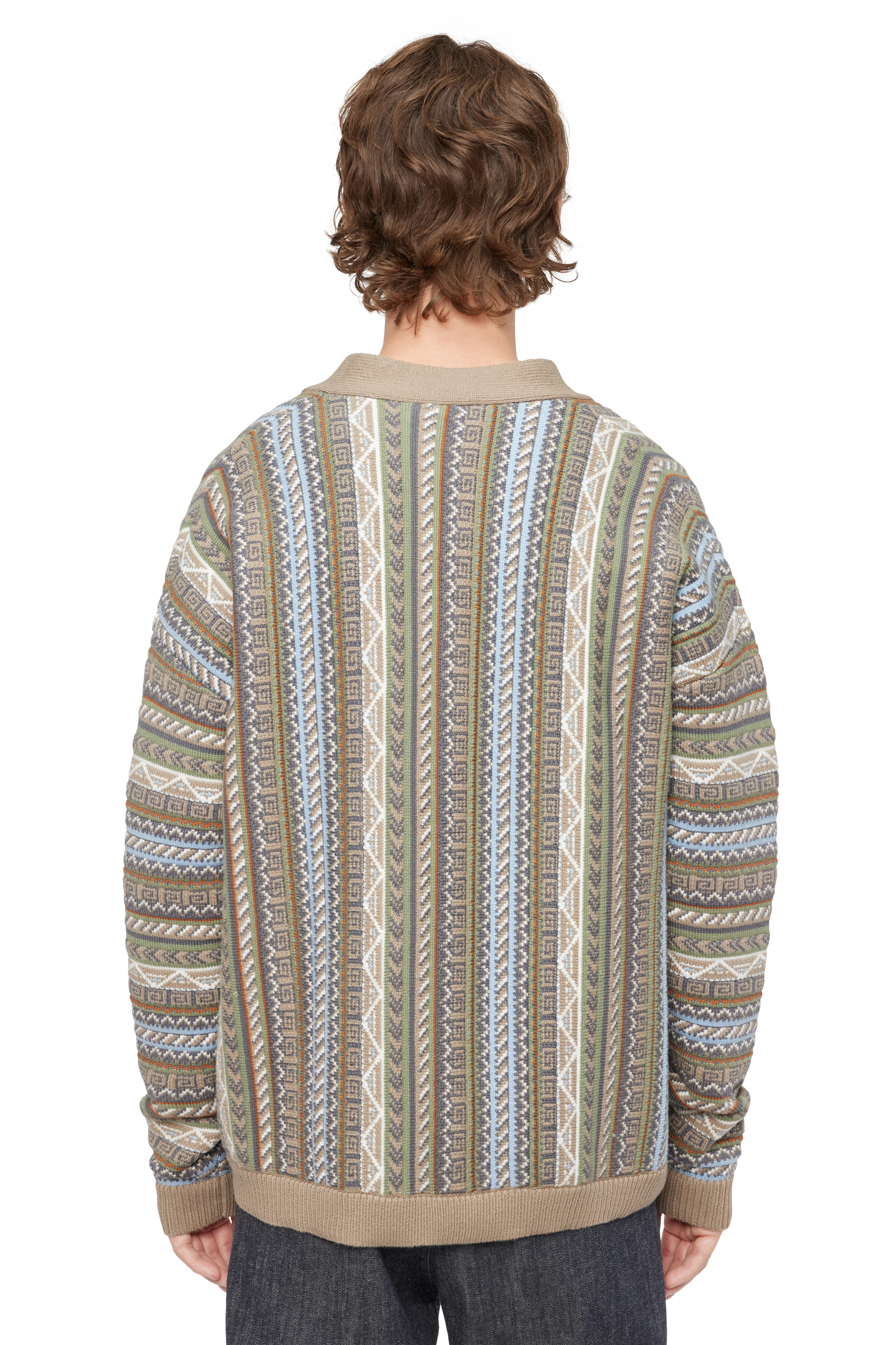 Men cardigan NADIR in beige from DRYKORN - Main Image