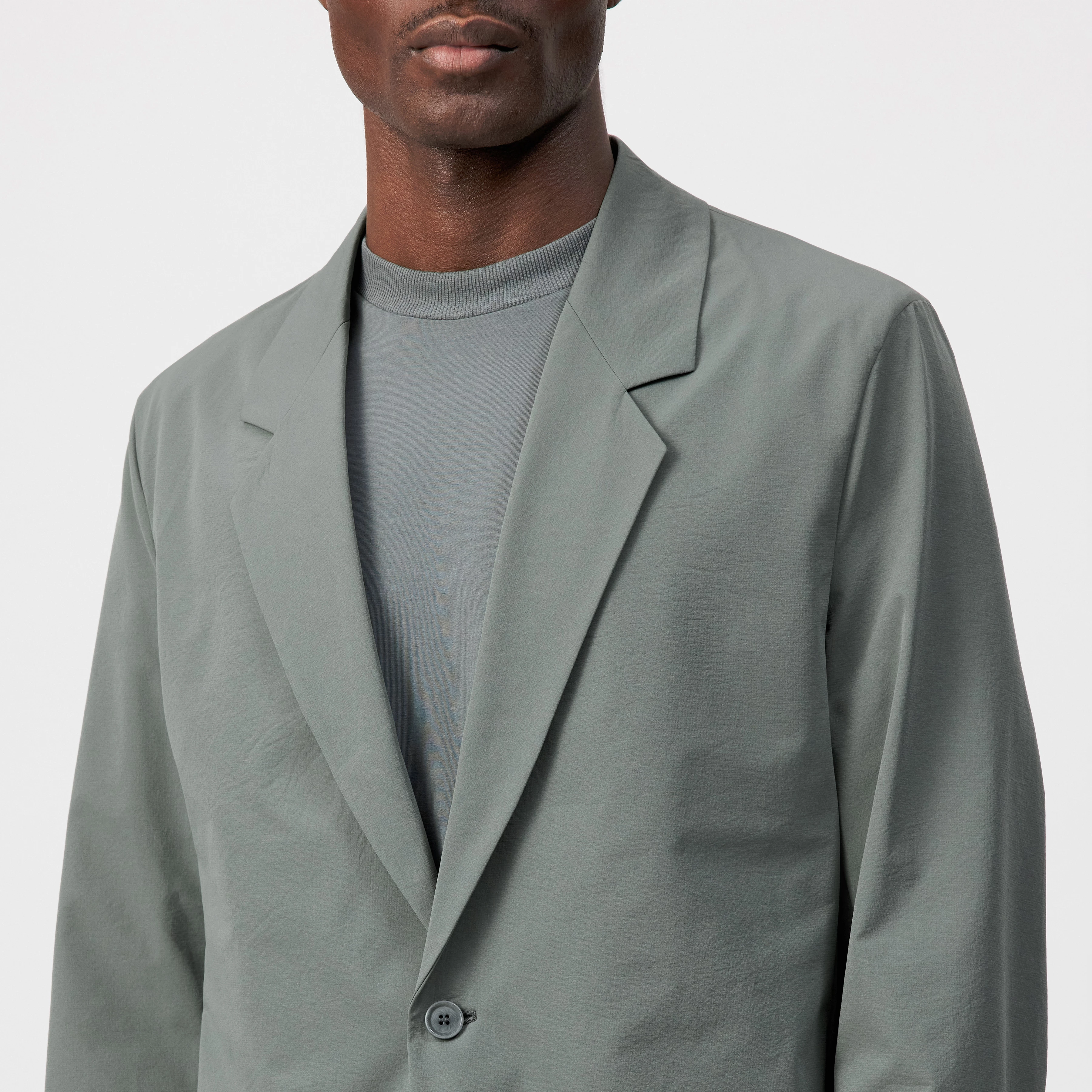 NOLEN - Veste à un bouton avec revers à crans - men - vert - Detailansicht am Model