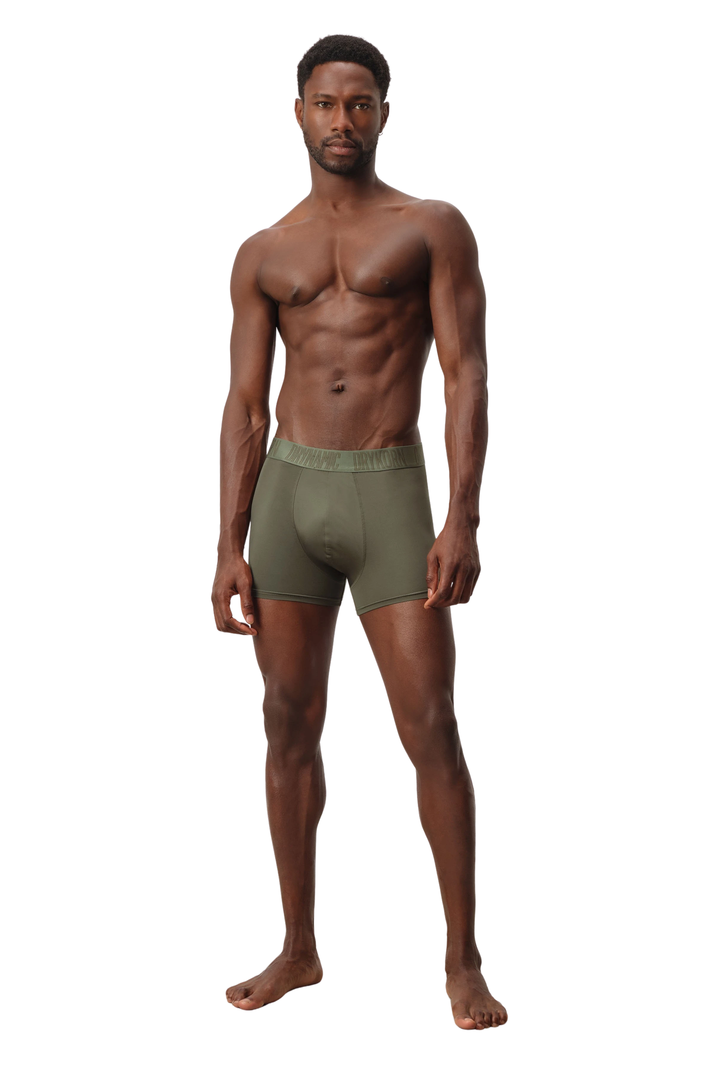 CLIND_2 - 2er-Pack DRYNAMIC Boxershorts - Herren - grün - Ganzkörper-Frontansicht