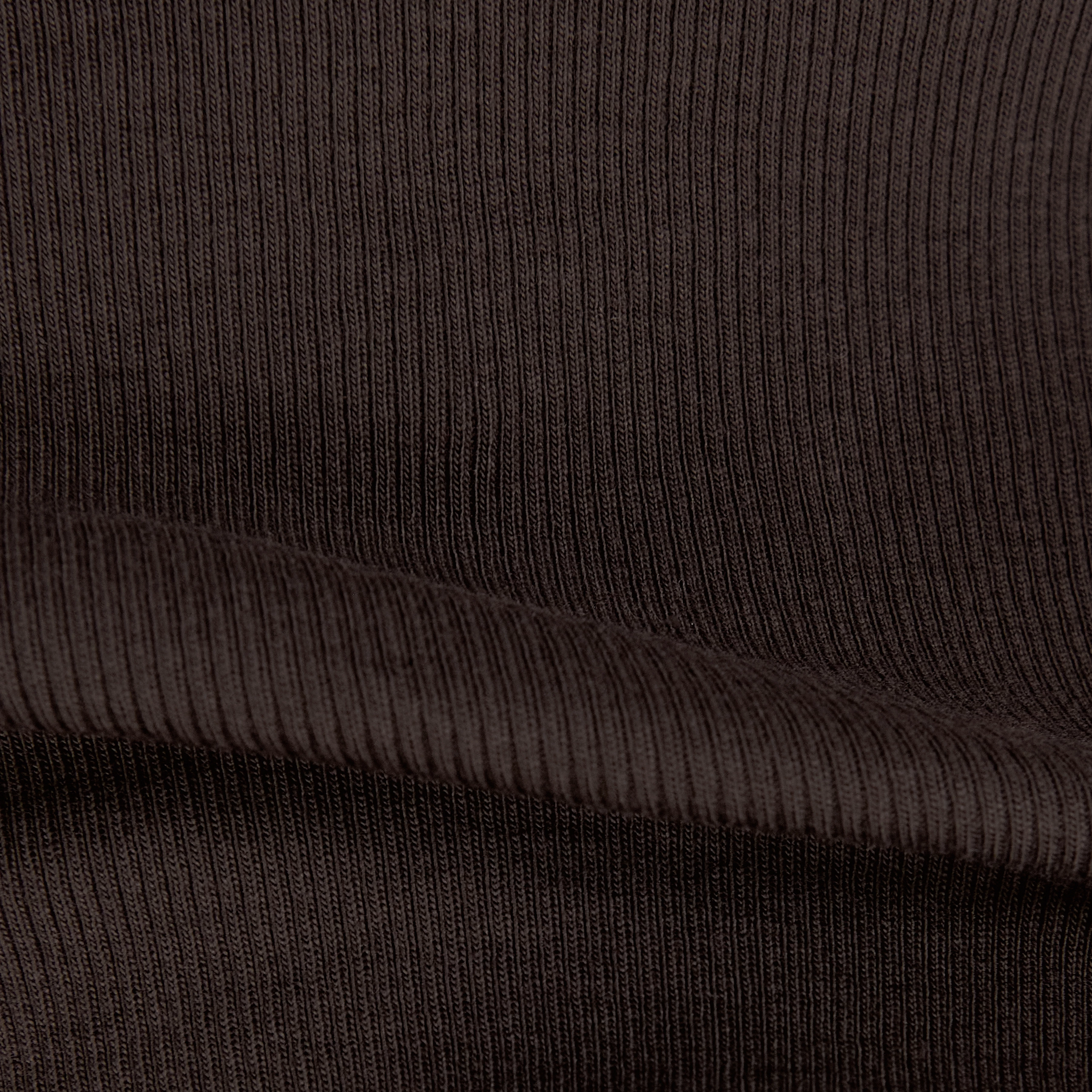 KOALE - Slim T-shirt in cotton rib - women - brown - Materialbild (B2C)