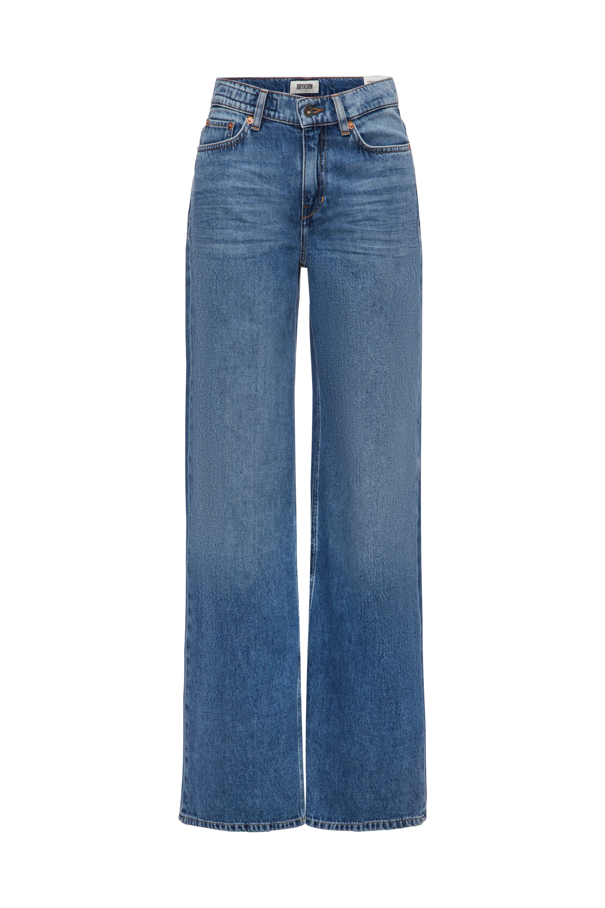FLUNG - Mid-Waist Jeans - Damen - blau - Freisteller Frontansicht