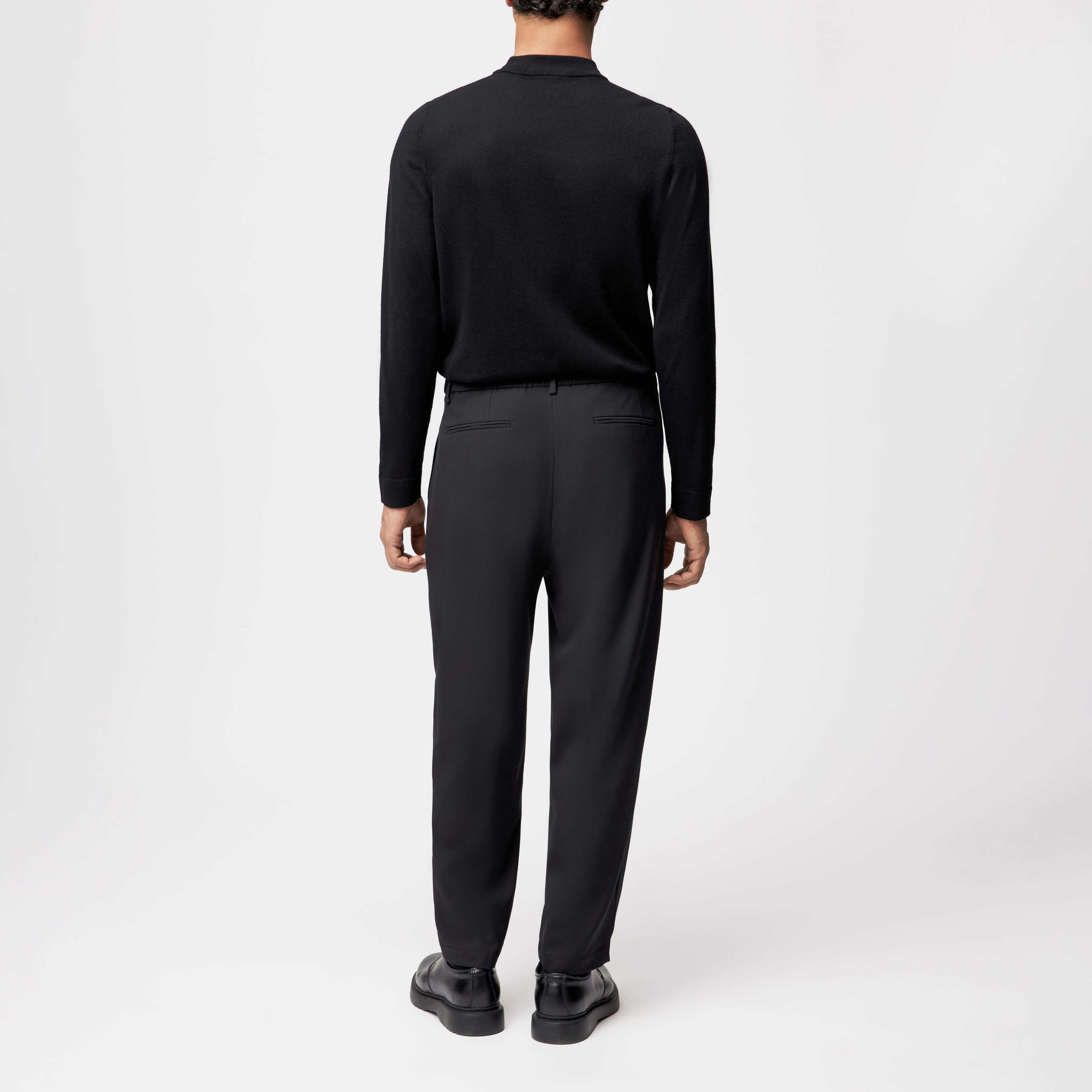 KARYKO - Chino in Gabardine - Herren - schwarz - Rückansicht