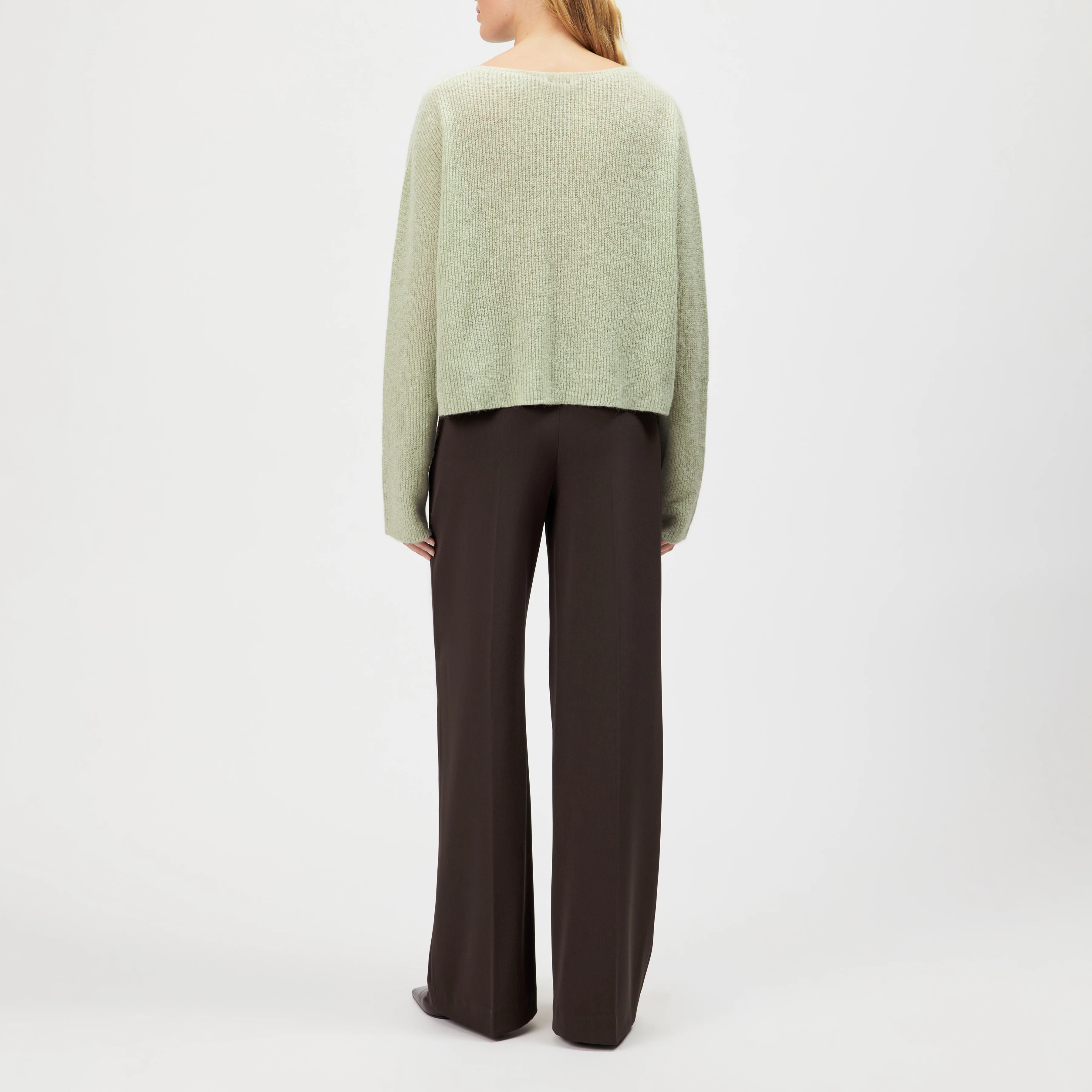 IMENY - Short Suri Alpaca blend jumper - women - green - Rückansicht