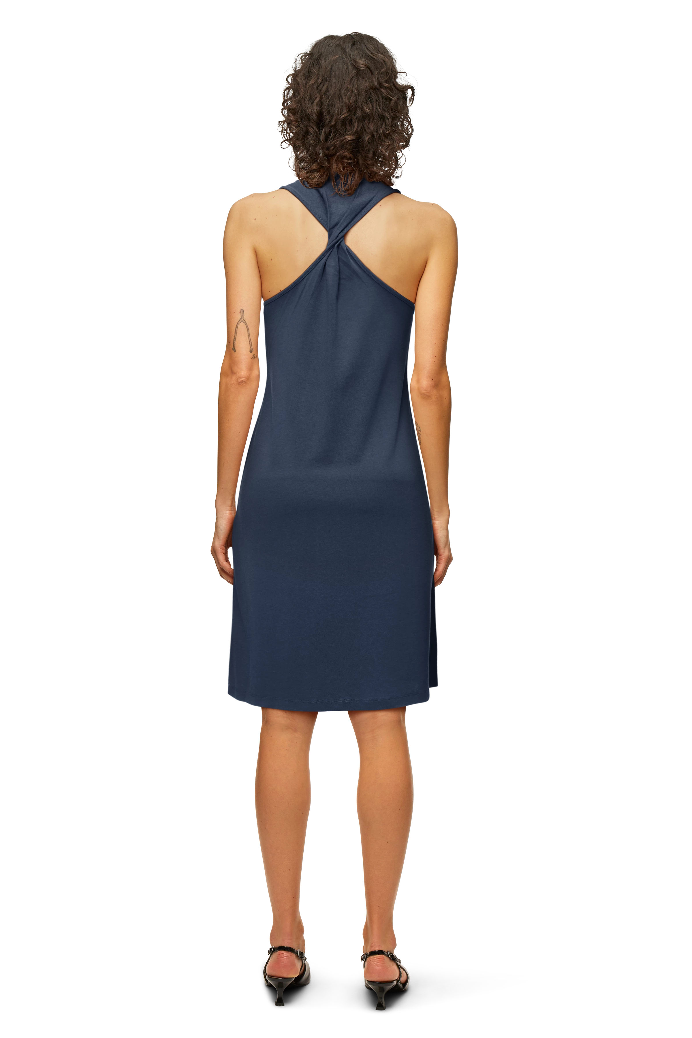 VIDRO - korte jersey jurk in een zuivere lyocell-katoenmix - dames - blauw - Rückansicht