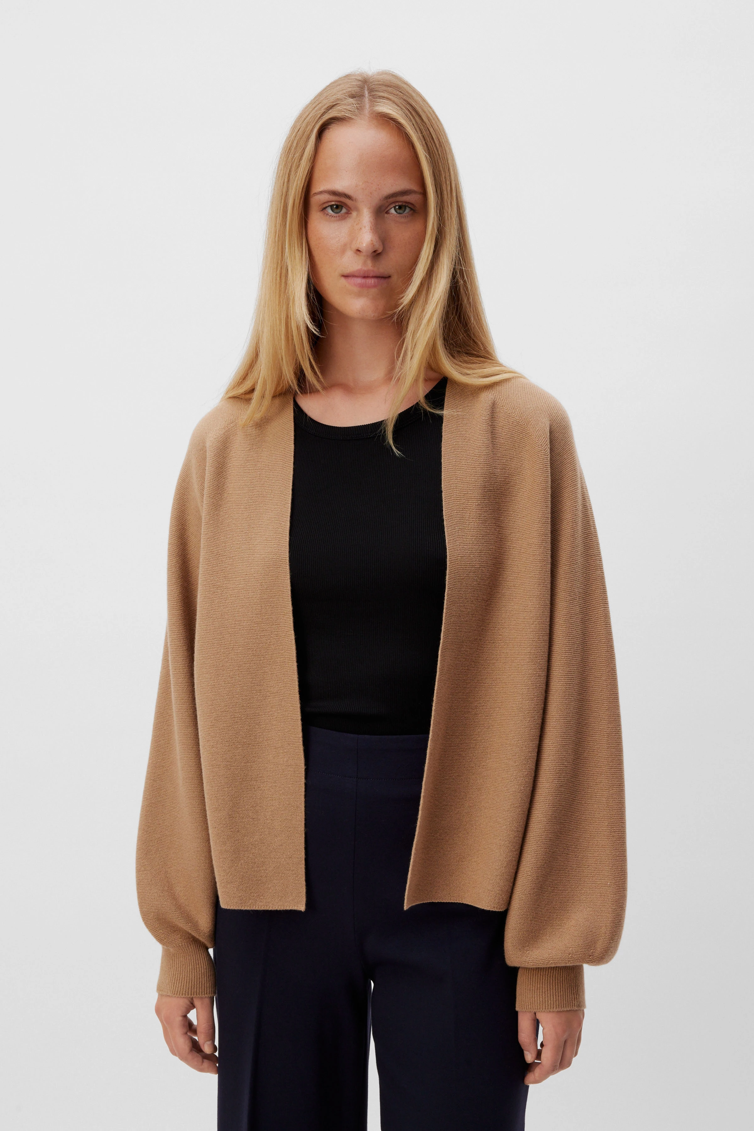 MANUI - Cardigan mit Kaschmir-Anteil - Damen - braun - Frontansicht