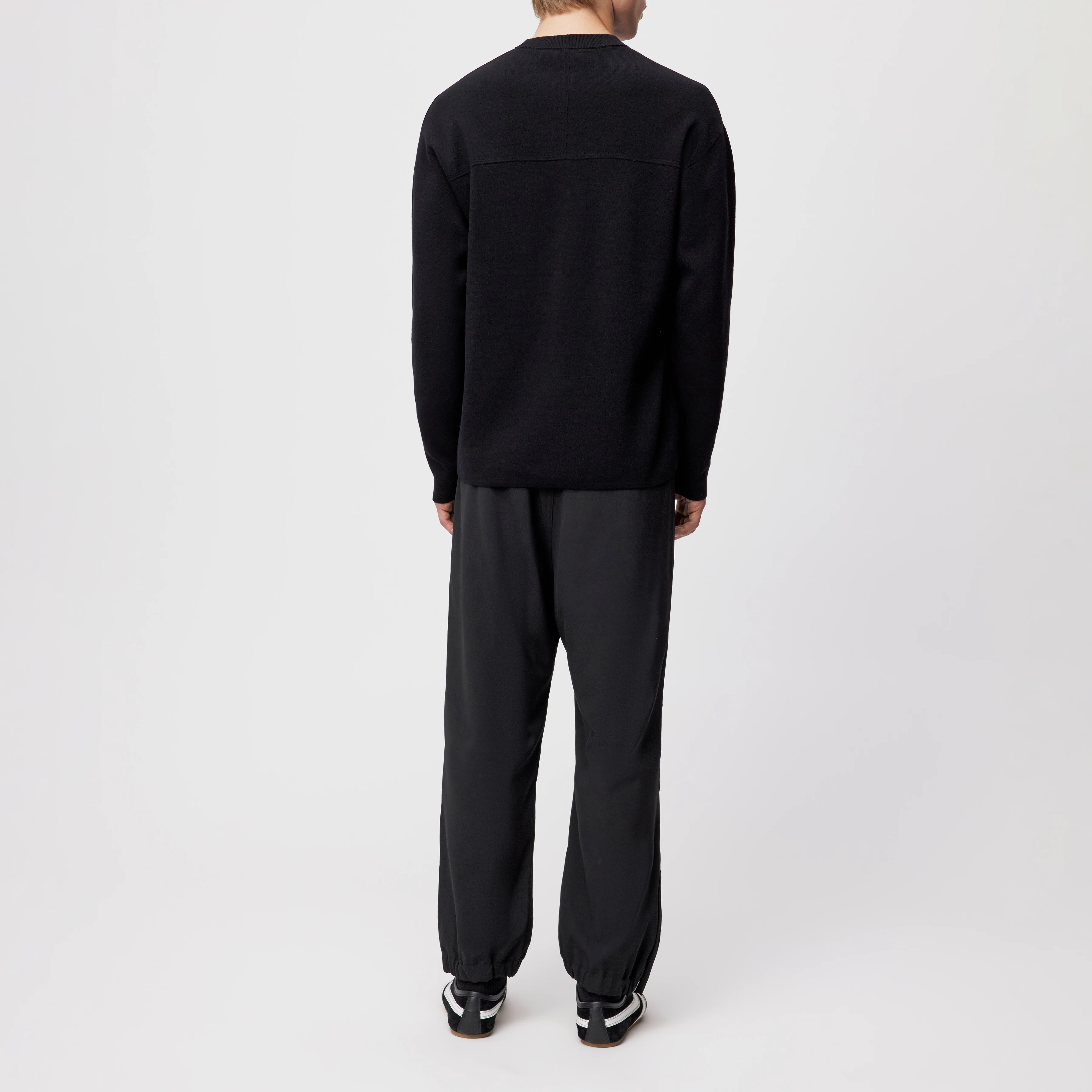 LEVVIN - Longsleeve in Baumwoll-Mix - Herren - schwarz - Rückansicht