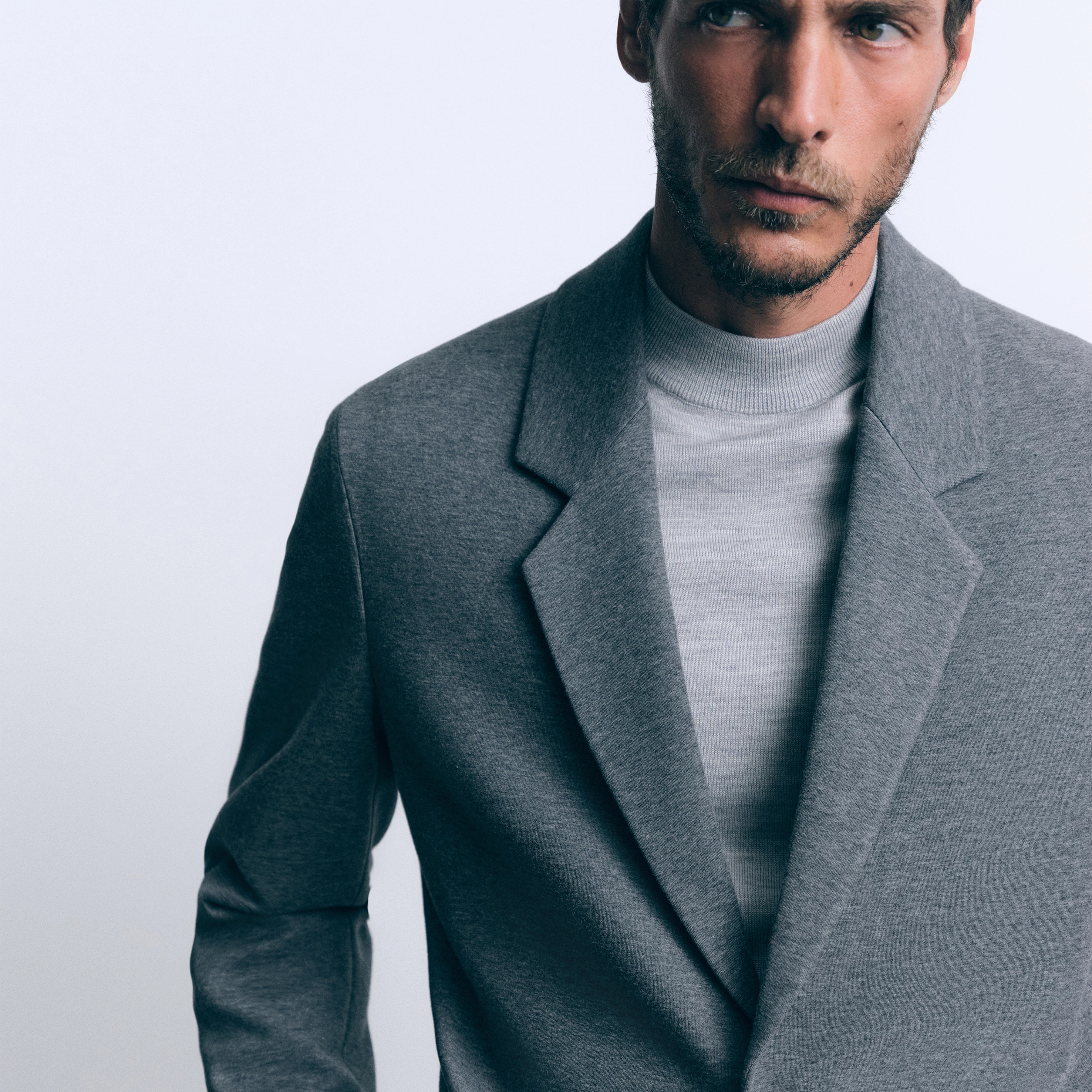 NOLEN - Einknopf-Sakko in Jersey - Herren - grau